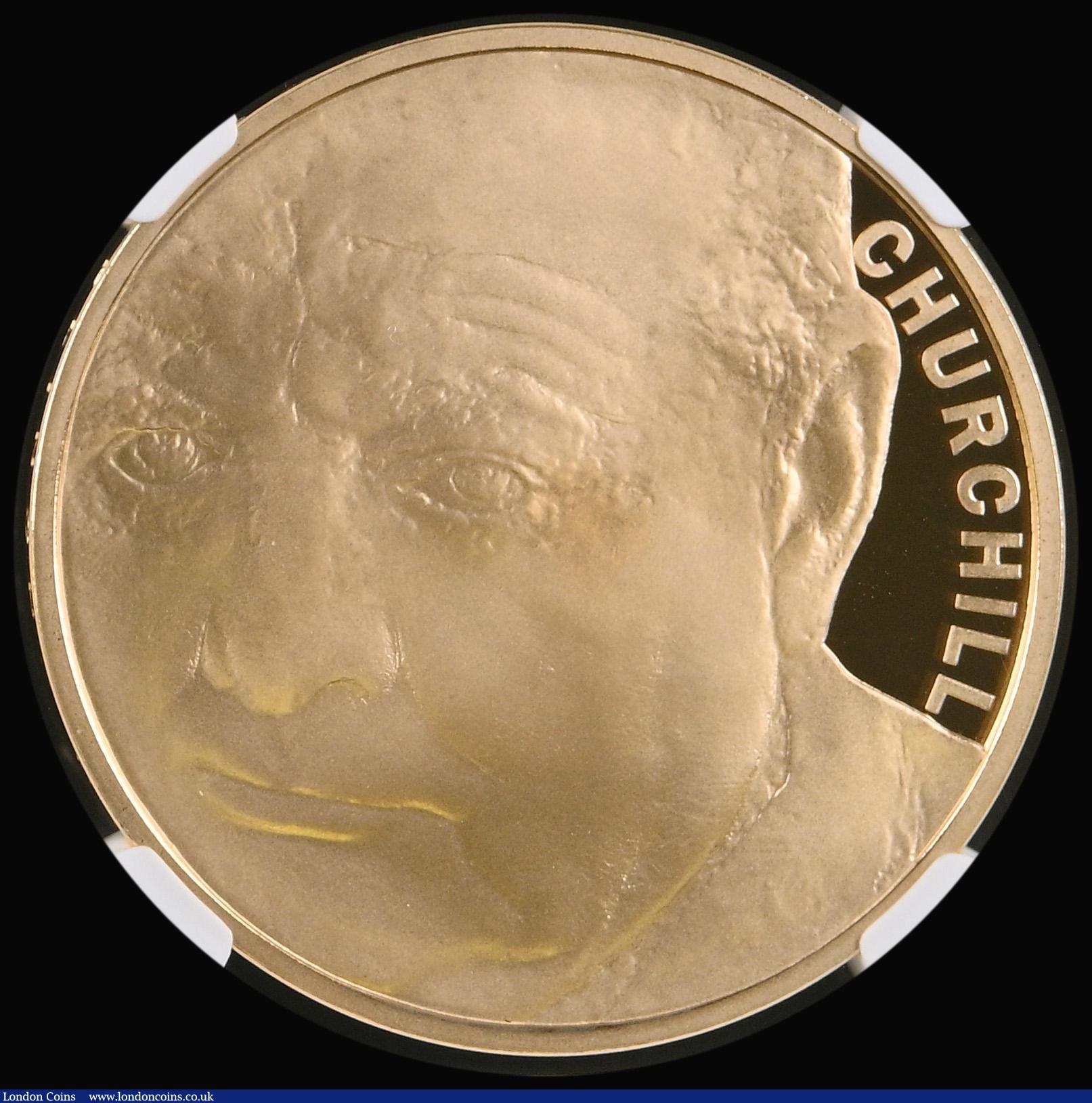 London Coins : A192 : Lot 1018 : Five Pound Crown 2015 50th Anniversary of the Death of Sir Winston Churchill, Obverse with Ian Rank-...