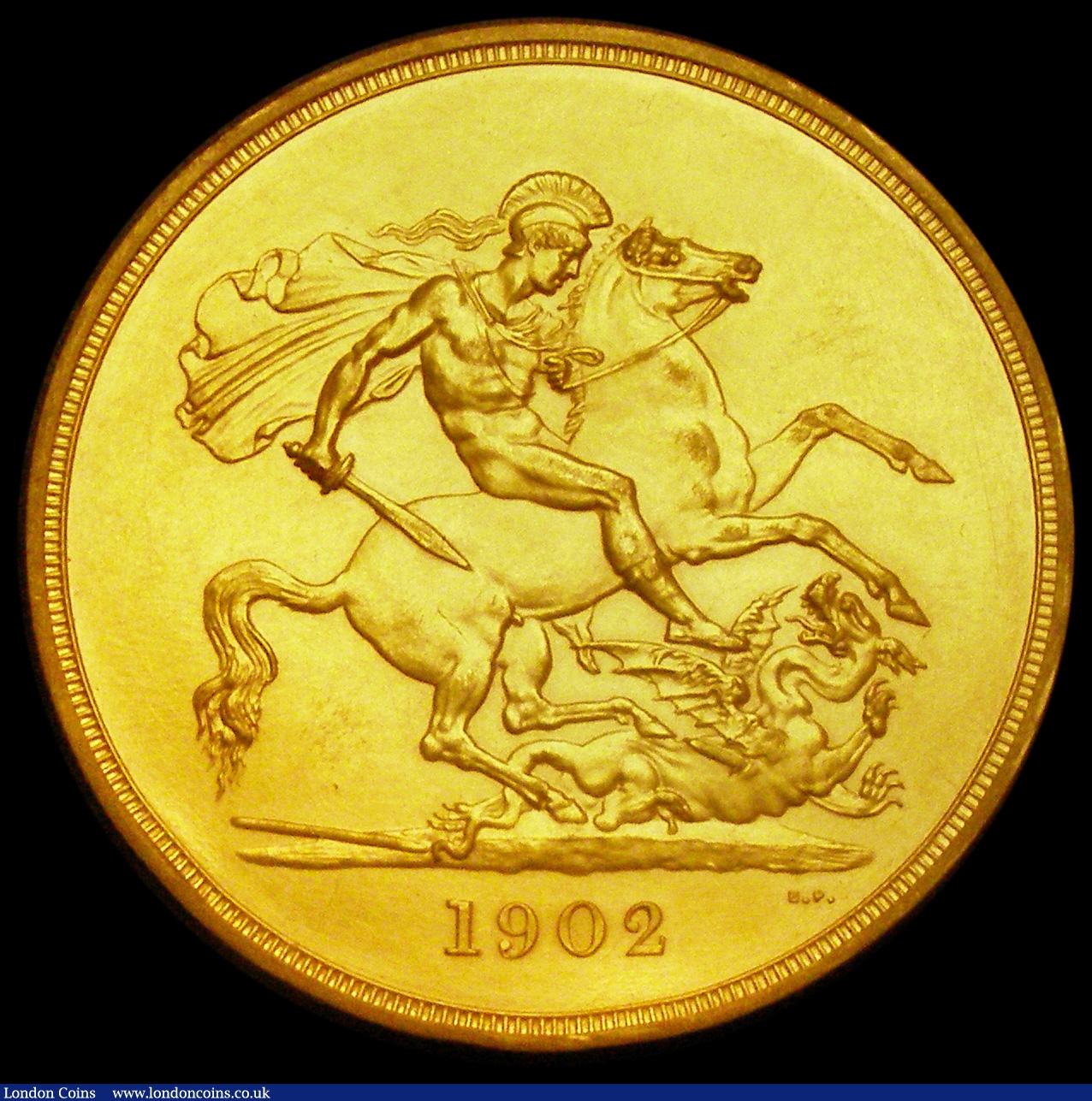 London Coins : A192 : Lot 1025 : Five Pounds 1902 Matt Proof S.3966 nFDC