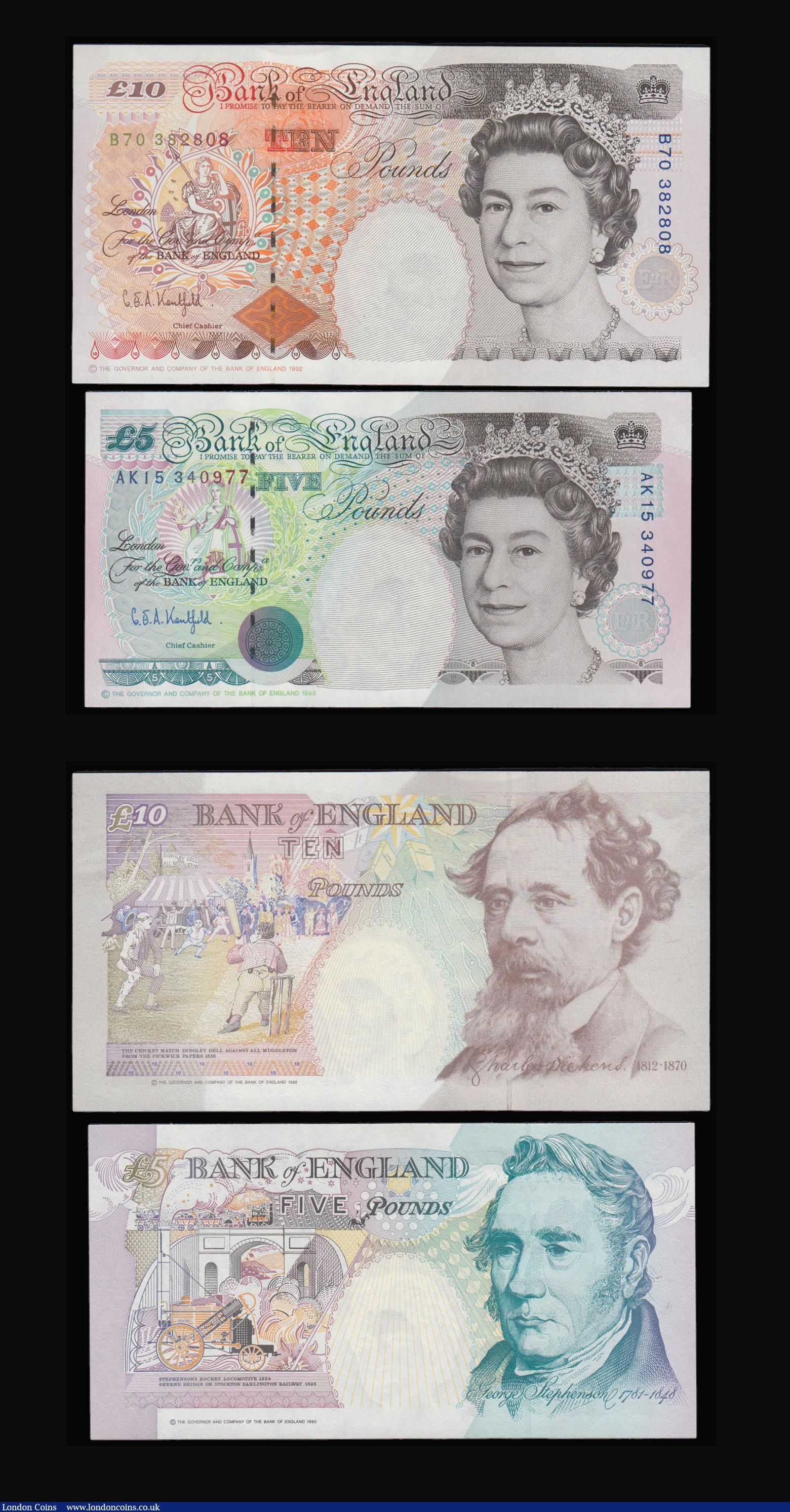 London Coins : A192 : Lot 106 : Bank of England - Kentfield QE2 pictorial issues (4) including Twenty Pounds (2) Michael Faraday B37...
