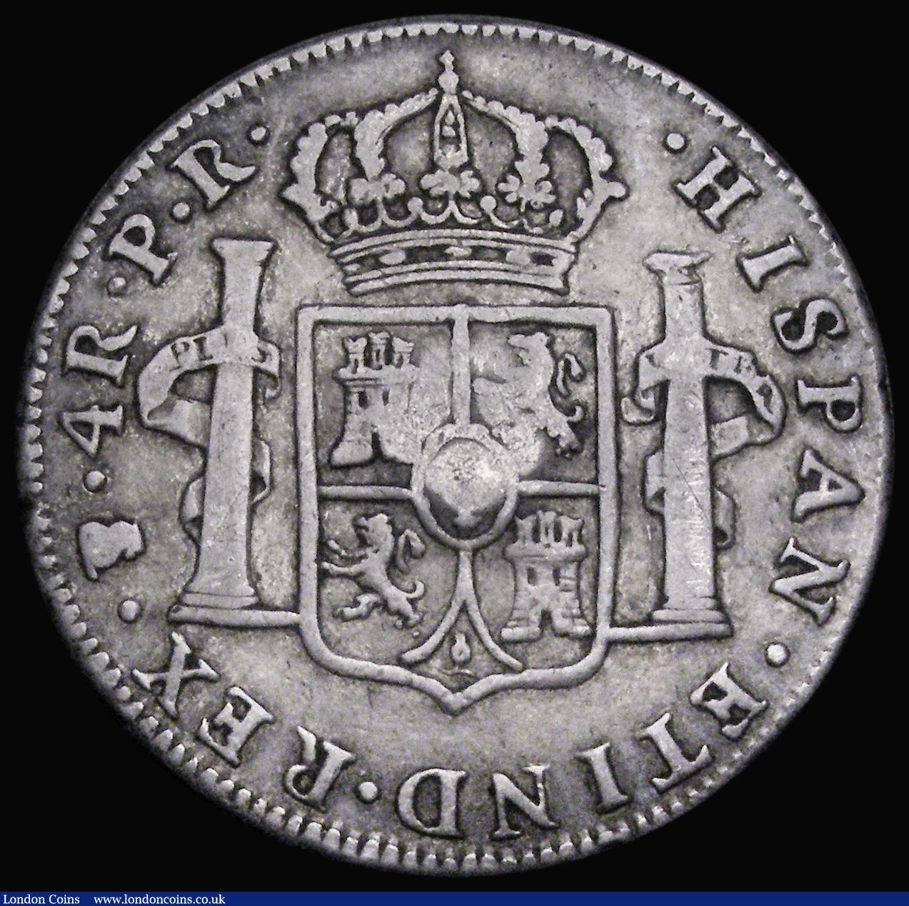 London Coins : A192 : Lot 1092 : Half Dollar George III with Oval Countermark on Bolivia Potosi 4 Reales 1778 VF with a pleasant even...