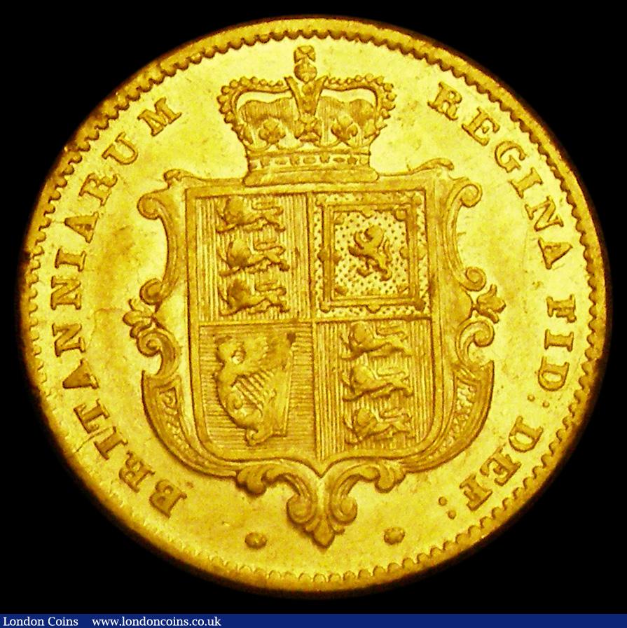 London Coins : A192 : Lot 1115 : Half Sovereign 1844 Marsh 418 GVF with some scuffs and scratches obverse