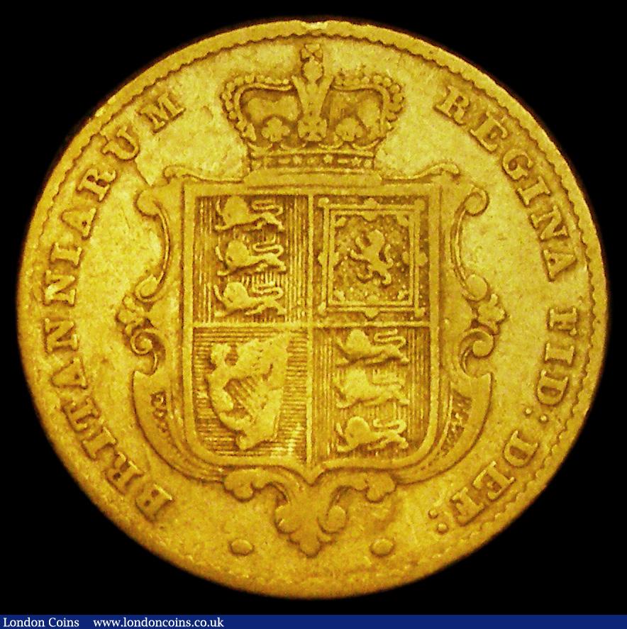 London Coins : A192 : Lot 1116 : Half Sovereign 1845 Marsh 419 Near Fine rated R3 by Marsh