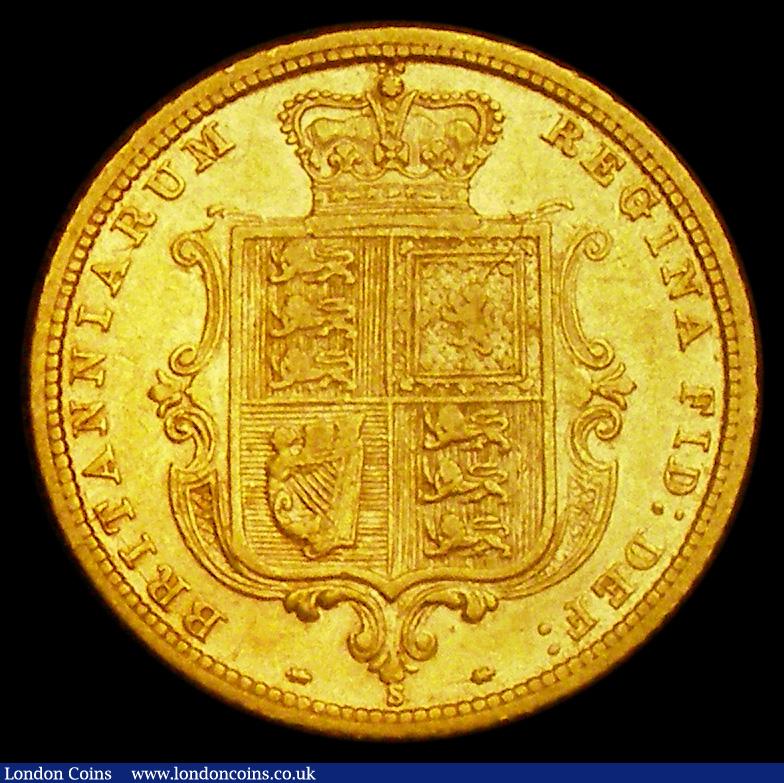 London Coins : A192 : Lot 1125 : Half Sovereign 1881S Marsh 465 Fine/Good Fine, Very Rare, rated R2 by Marsh, only 62,000 minted