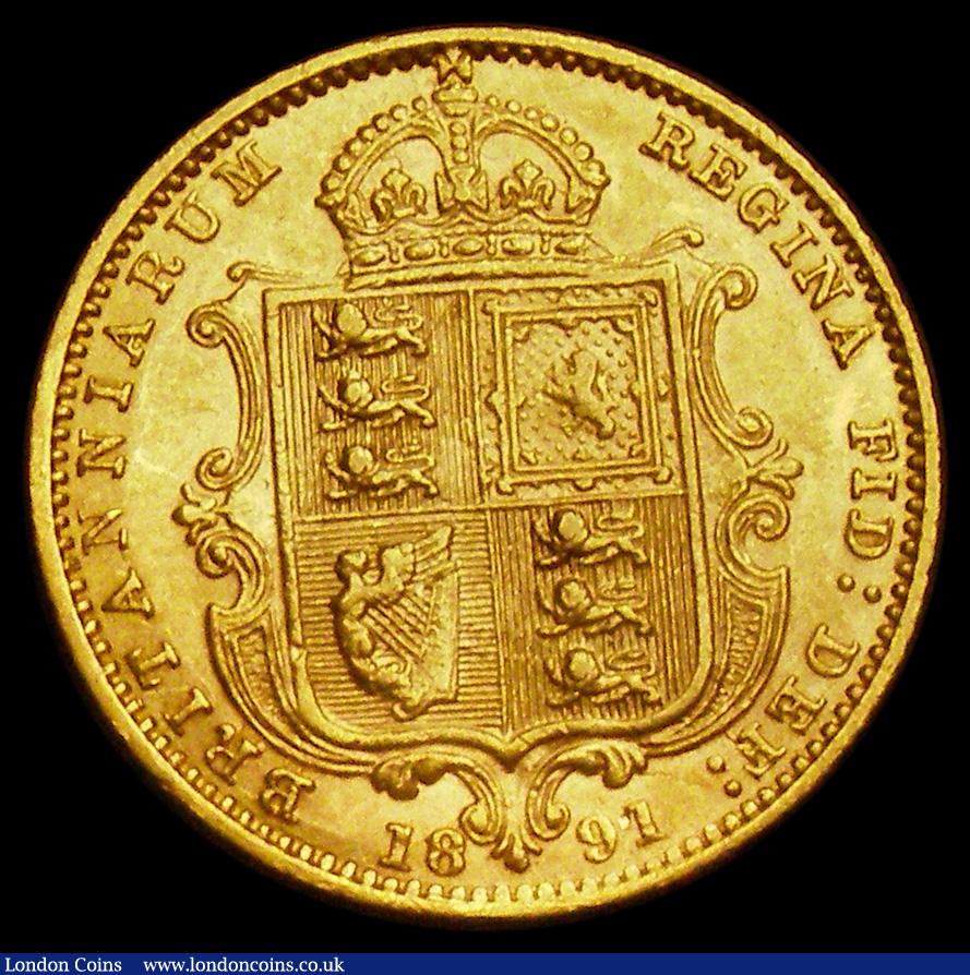 London Coins : A192 : Lot 1132 : Half Sovereign 1891 Marsh 480A S.3869D EF