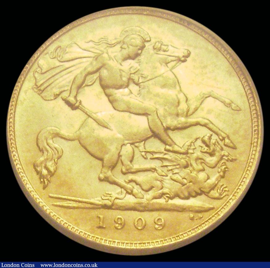 London Coins : A192 : Lot 1140 : Half Sovereign 1909 Marsh 312 Good EF and in a CGS Holder graded 70