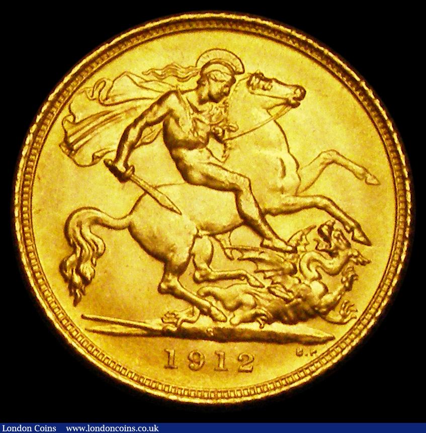 London Coins : A192 : Lot 1144 : Half Sovereign 1912S Marsh 538 UNC
