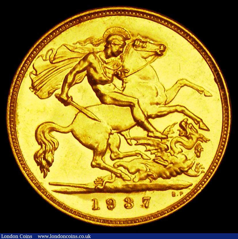 London Coins : A192 : Lot 1150 : Half Sovereign 1937 Proof S.4077 AU