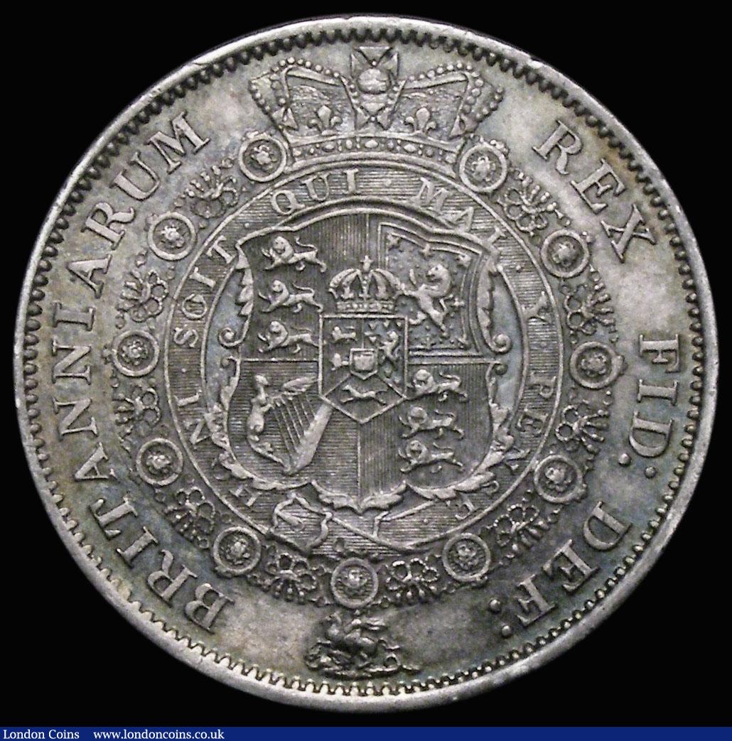London Coins : A192 : Lot 1178 : Halfcrown 1817 Bull Head doubled E in DEI, LCGS variety 19, EF the obverse with grey tone, the rever...