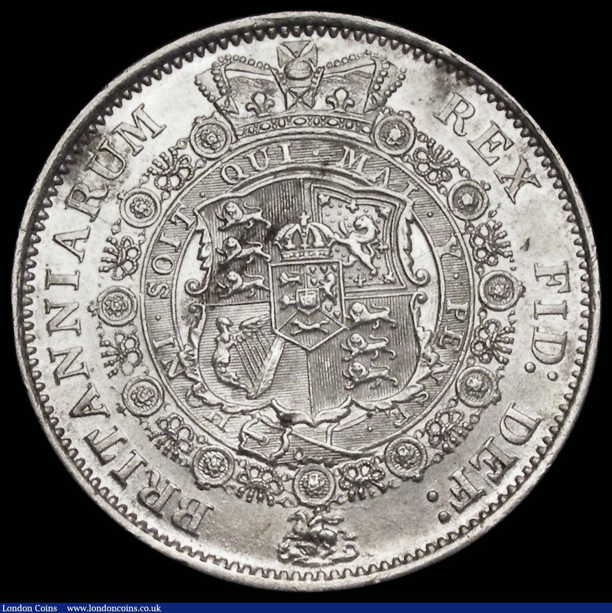 London Coins : A192 : Lot 1180 : Halfcrown 1817 Bull Head ESC 616, Bull 2090 Bright AU