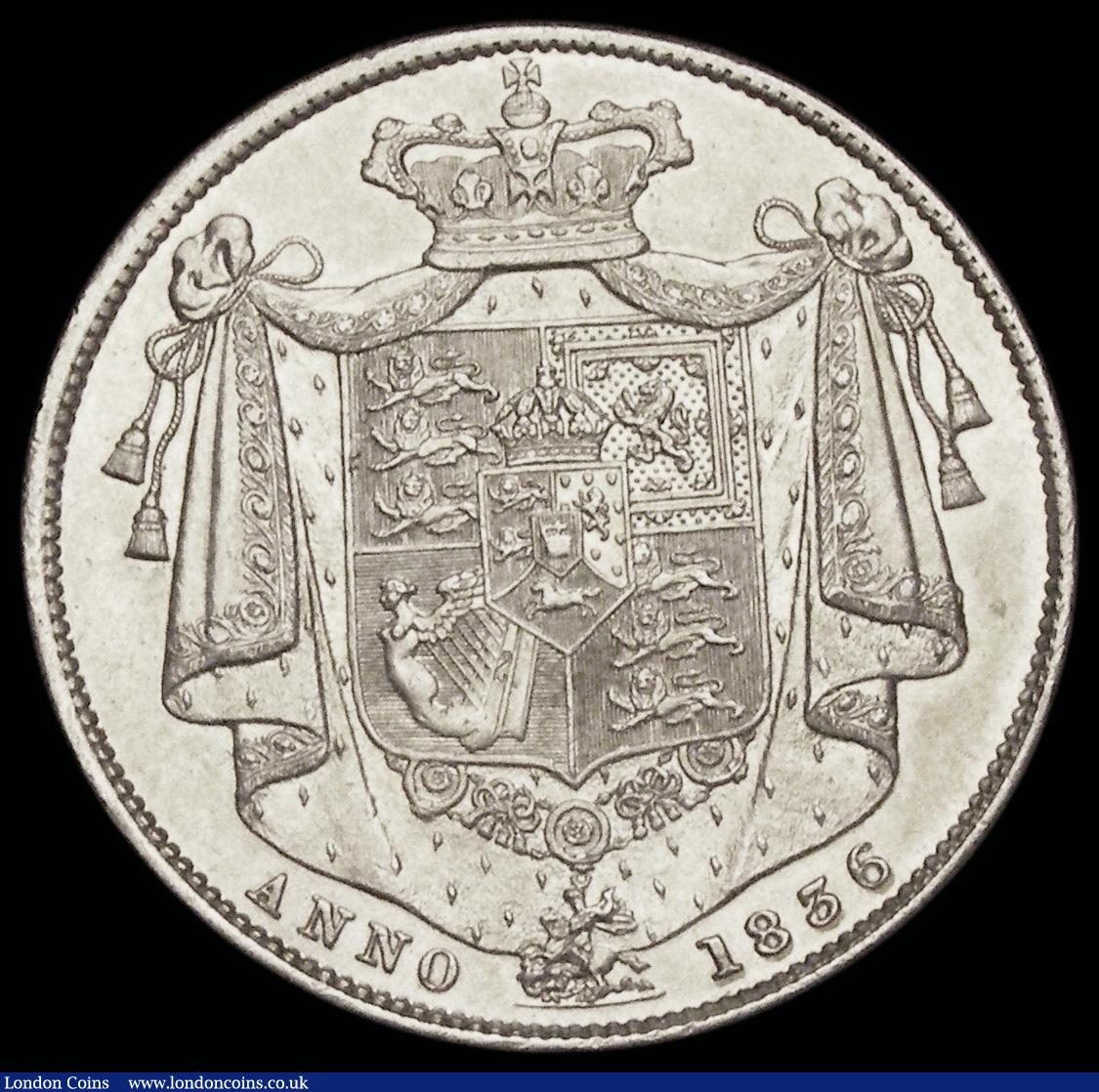 London Coins : A192 : Lot 1191 : Halfcrown 1836 ESC 666 bright EF/GEF with some light surface marks
