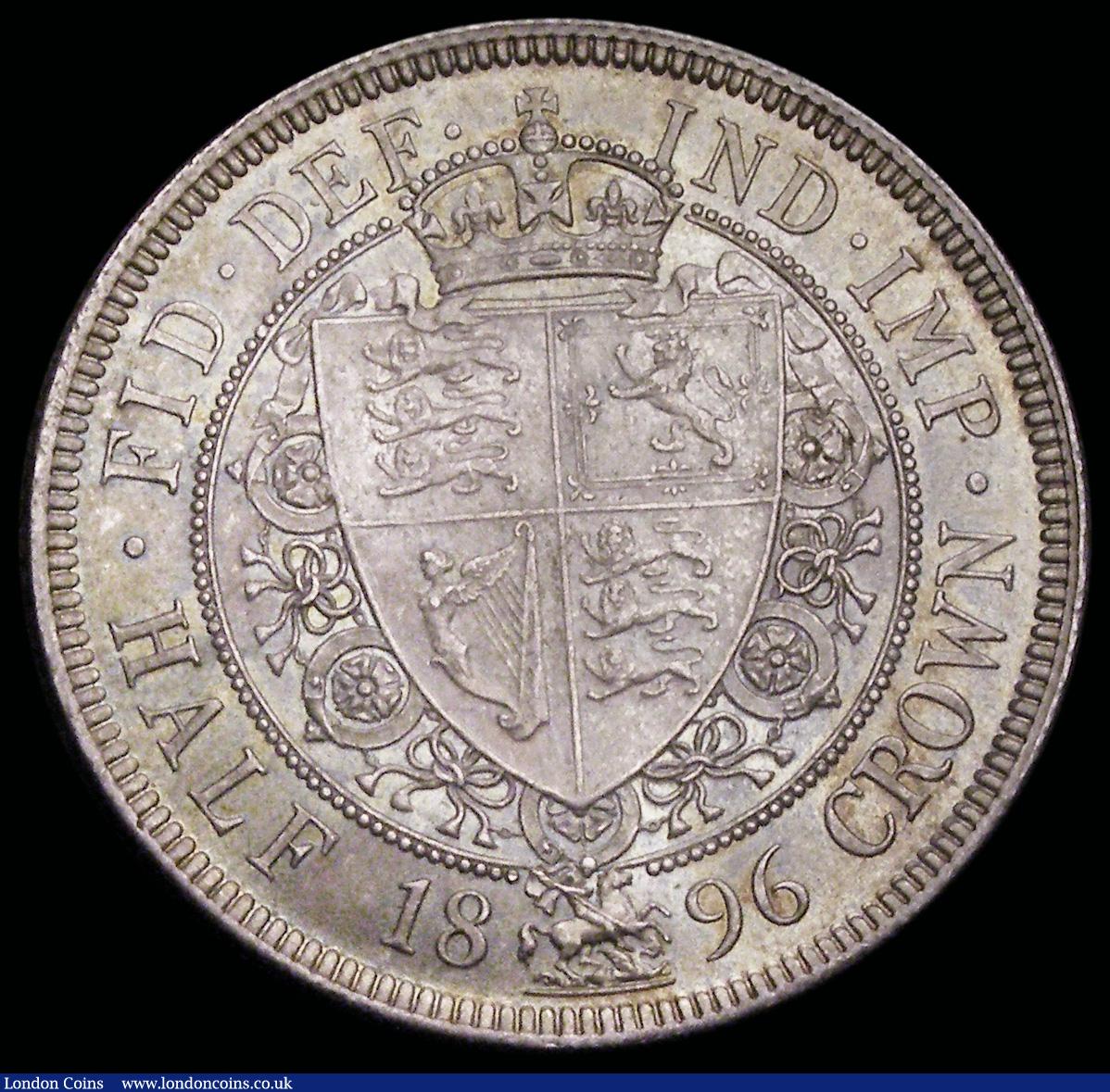 London Coins : A192 : Lot 1216 : Halfcrown 1896 ESC 730, Bull 2782, Unc with a lovely tone