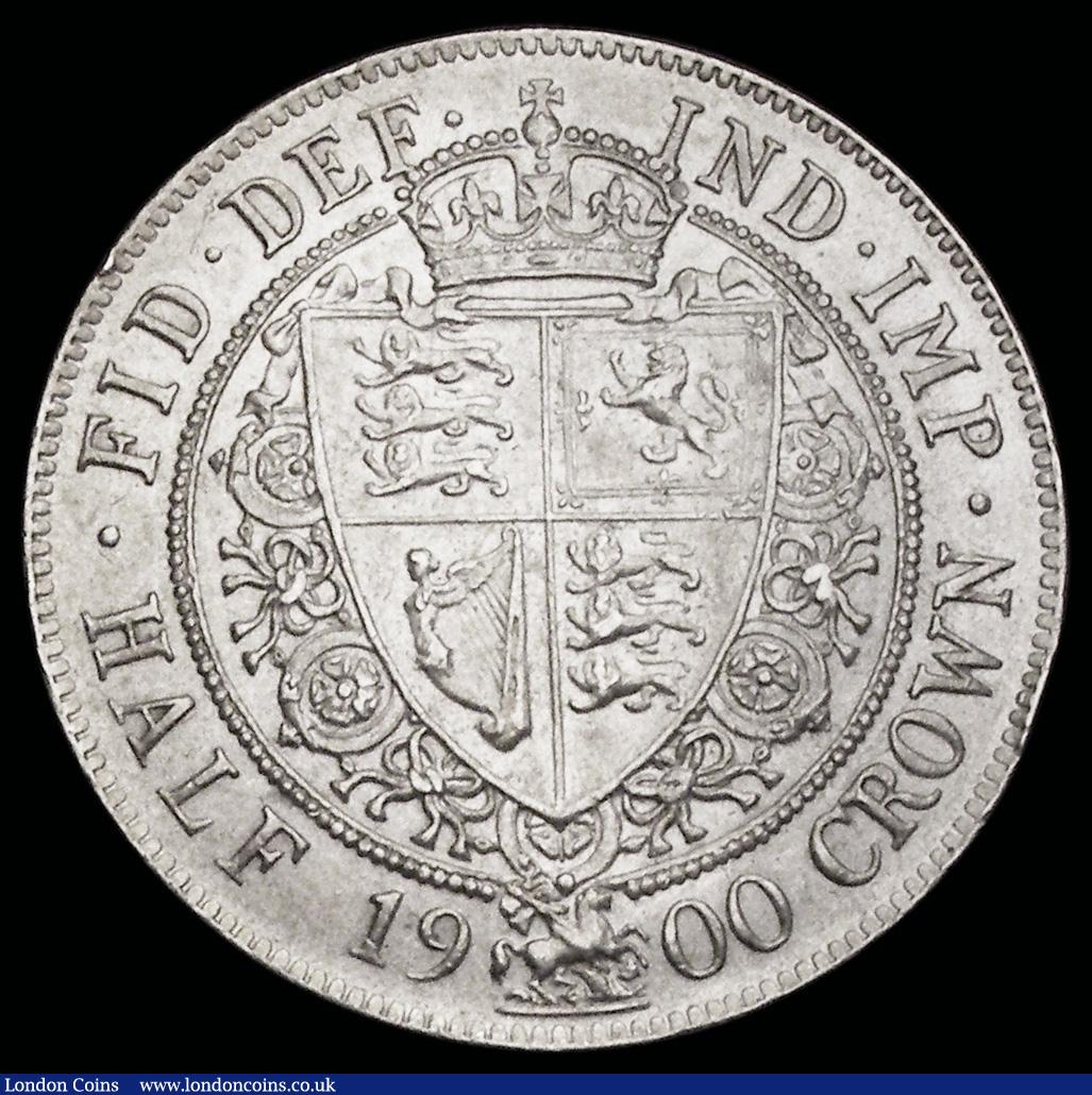 London Coins : A192 : Lot 1222 : Halfcrown 1900 ESC 734, Bull 2786 Bright EF