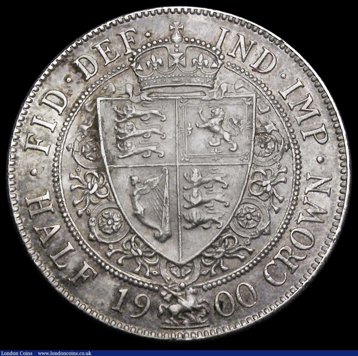 London Coins : A192 : Lot 1223 : Halfcrown 1900 ESC 734, Bull 2786 EF/AU