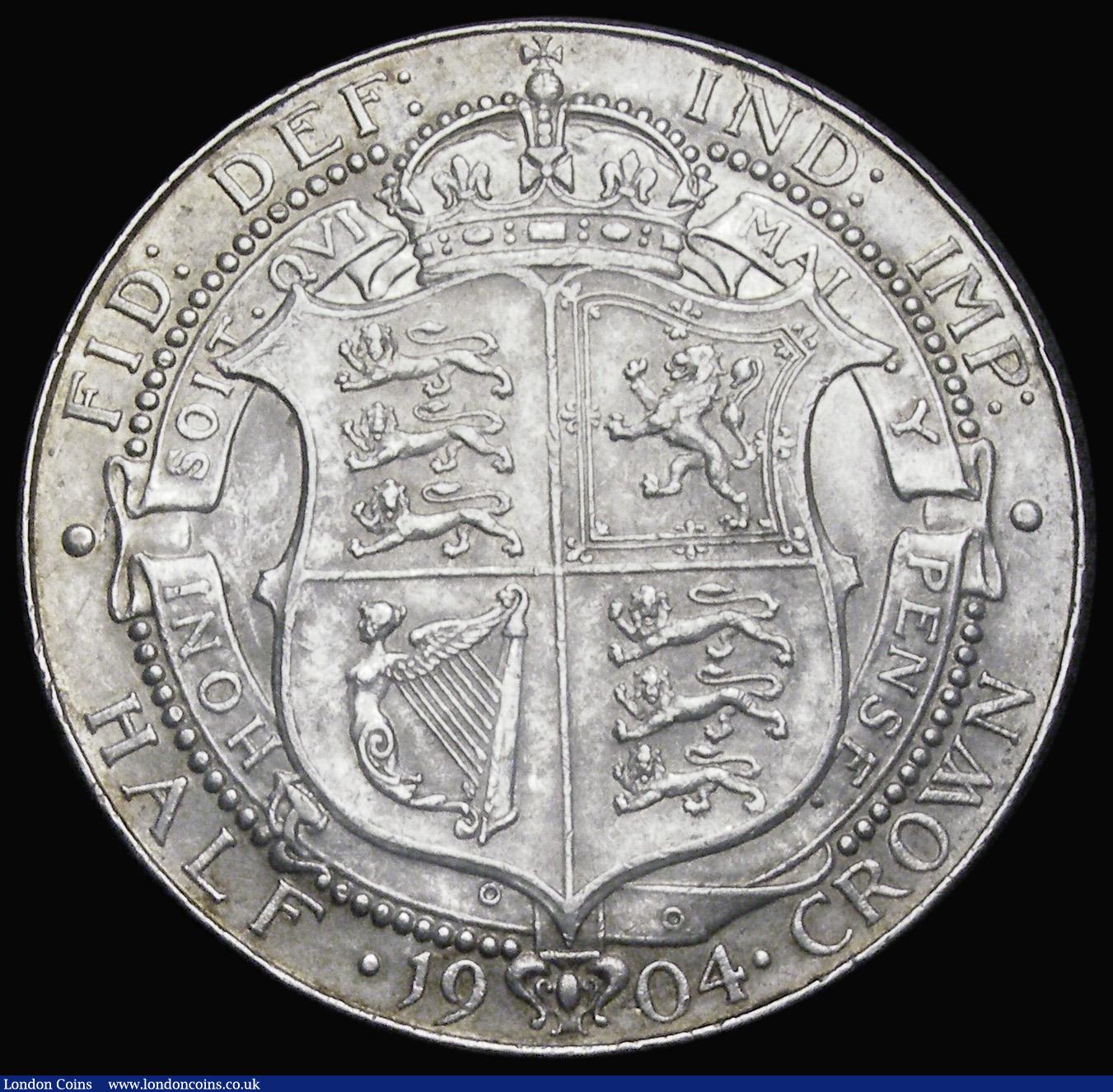 London Coins : A192 : Lot 1231 : Halfcrown 1904 ESC 749, Bull 3570 EF/AU and very scarce in high grade