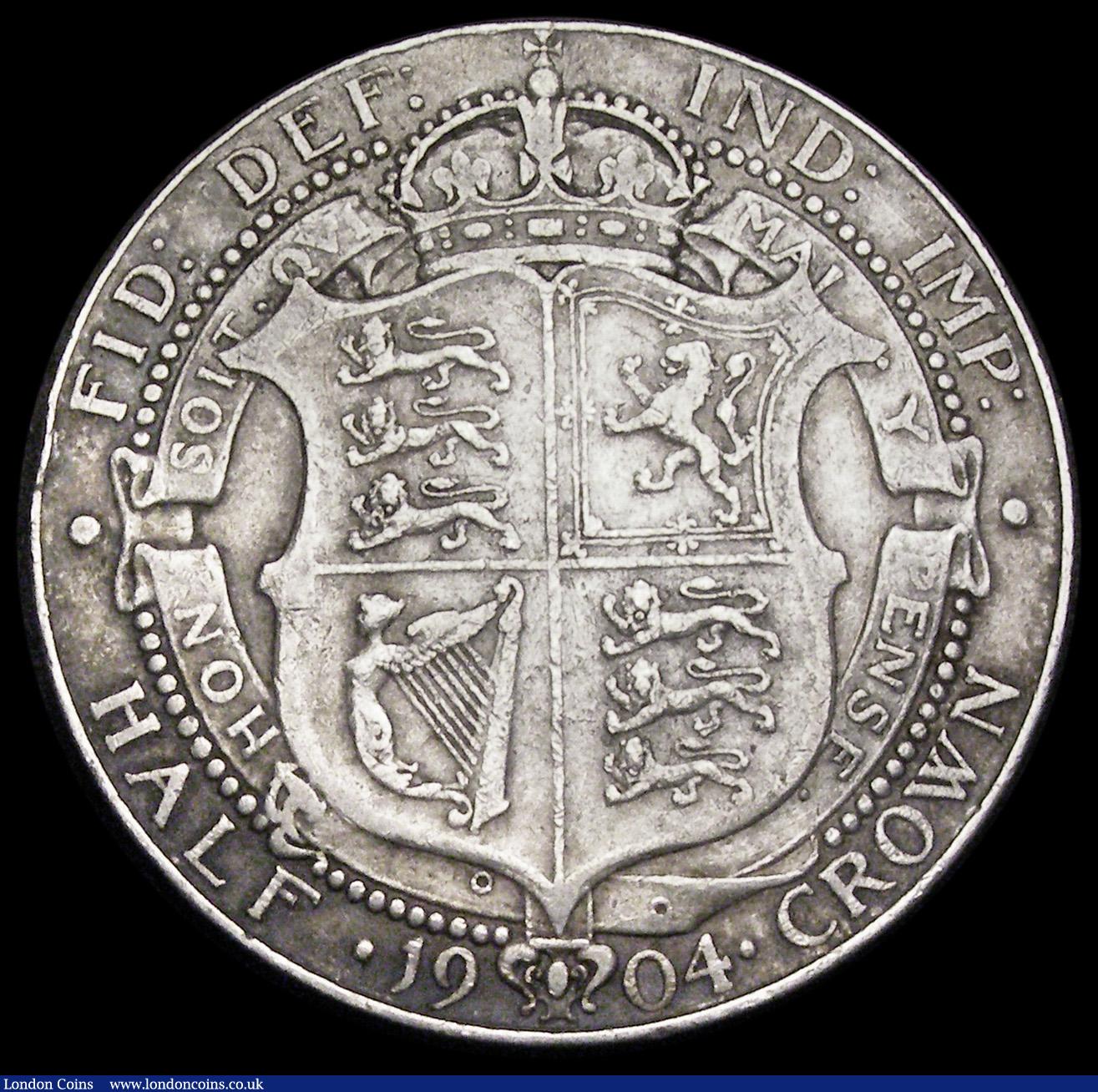 London Coins : A192 : Lot 1232 : Halfcrown 1904 ESC 749, Bull 3570 Fine