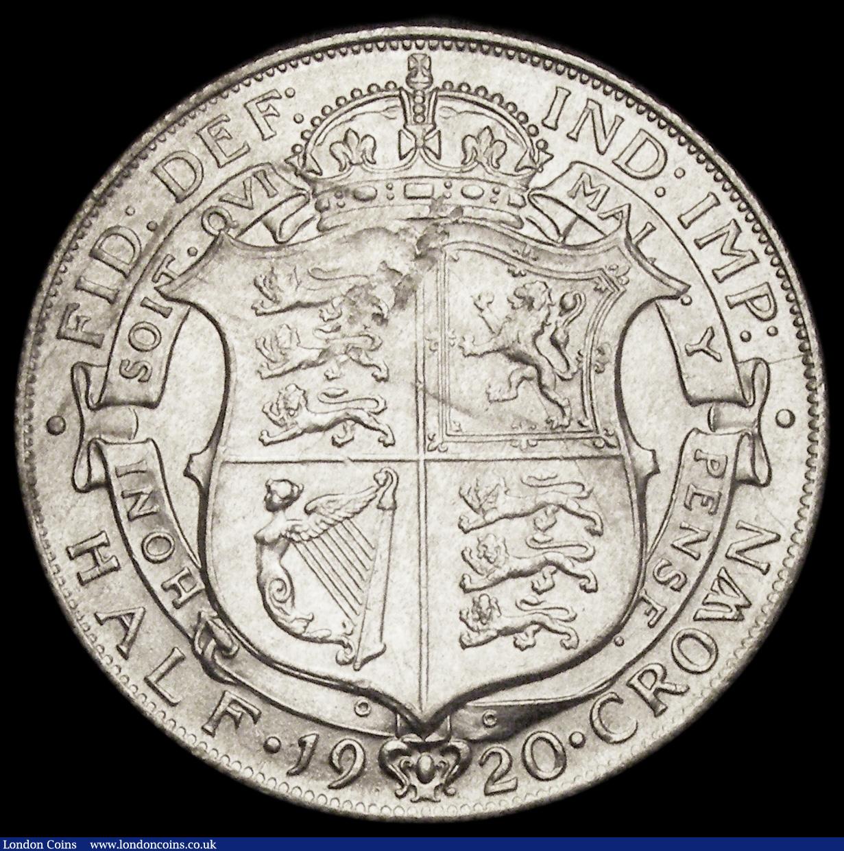 London Coins : A192 : Lot 1242 : Halfcrown 1920 EF with a striking fault in the shield reverse