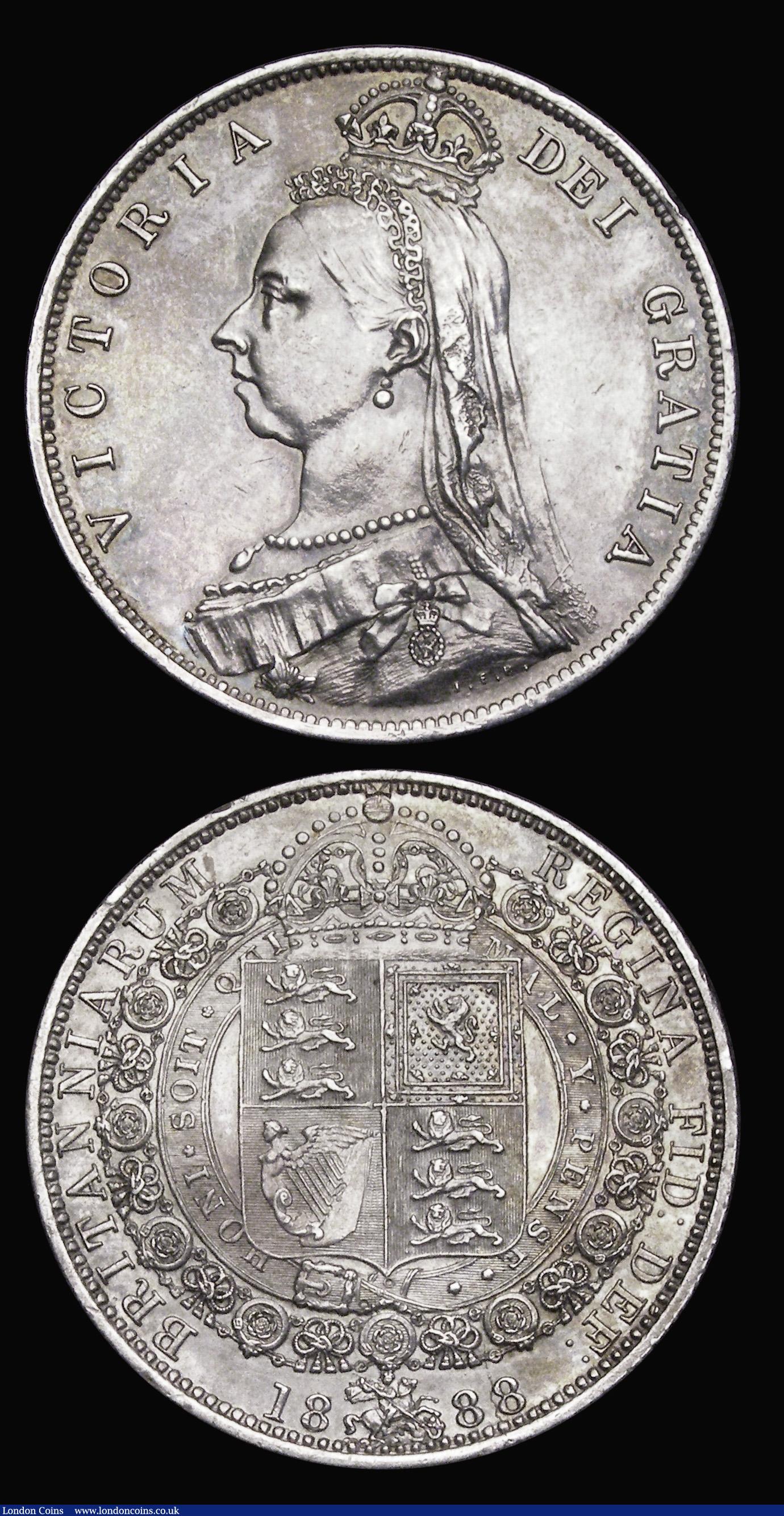 London Coins : A192 : Lot 1254 : Halfcrowns (2) 1888 and 1889 both EF