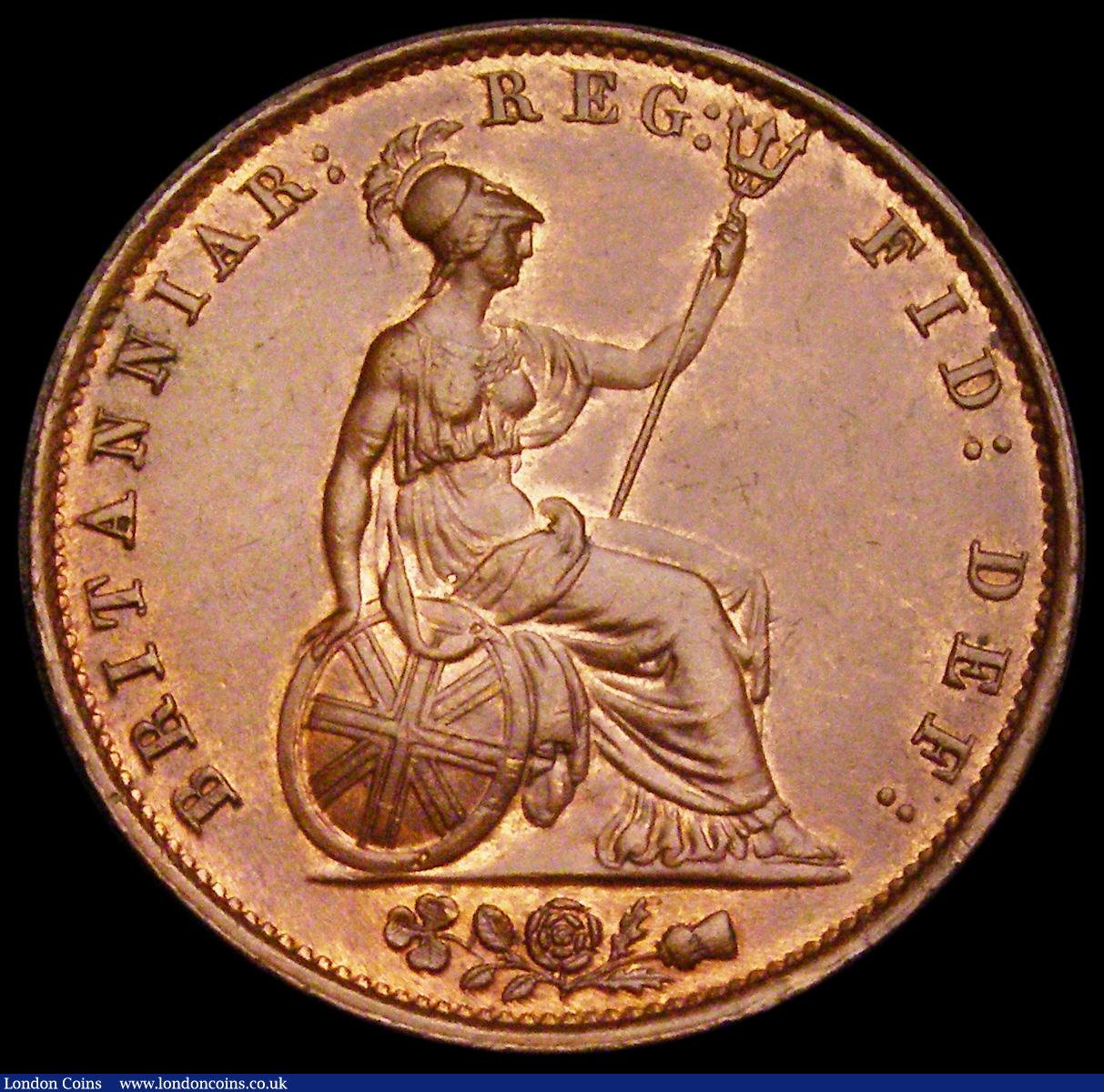 London Coins : A192 : Lot 1269 : Halfpenny 1853 Peck 1539 UNC or near so with traces of lustre