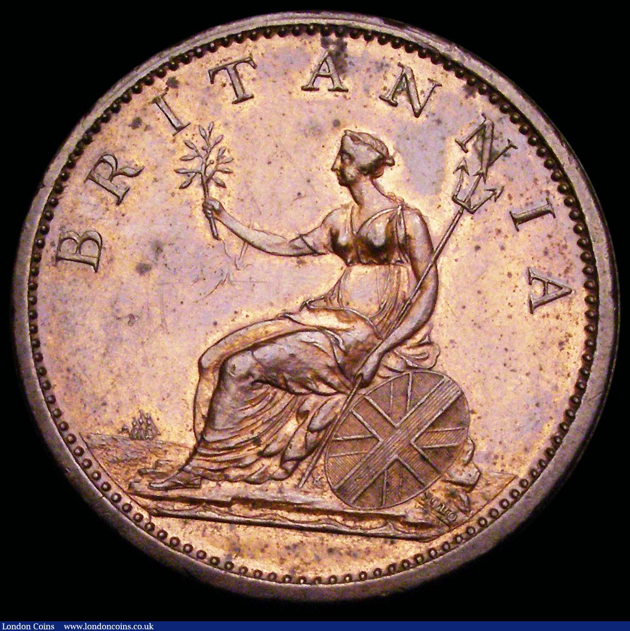 London Coins : A192 : Lot 1333 : Penny 1806 Incuse Curl Peck 1342 AU/EF some spots reverse