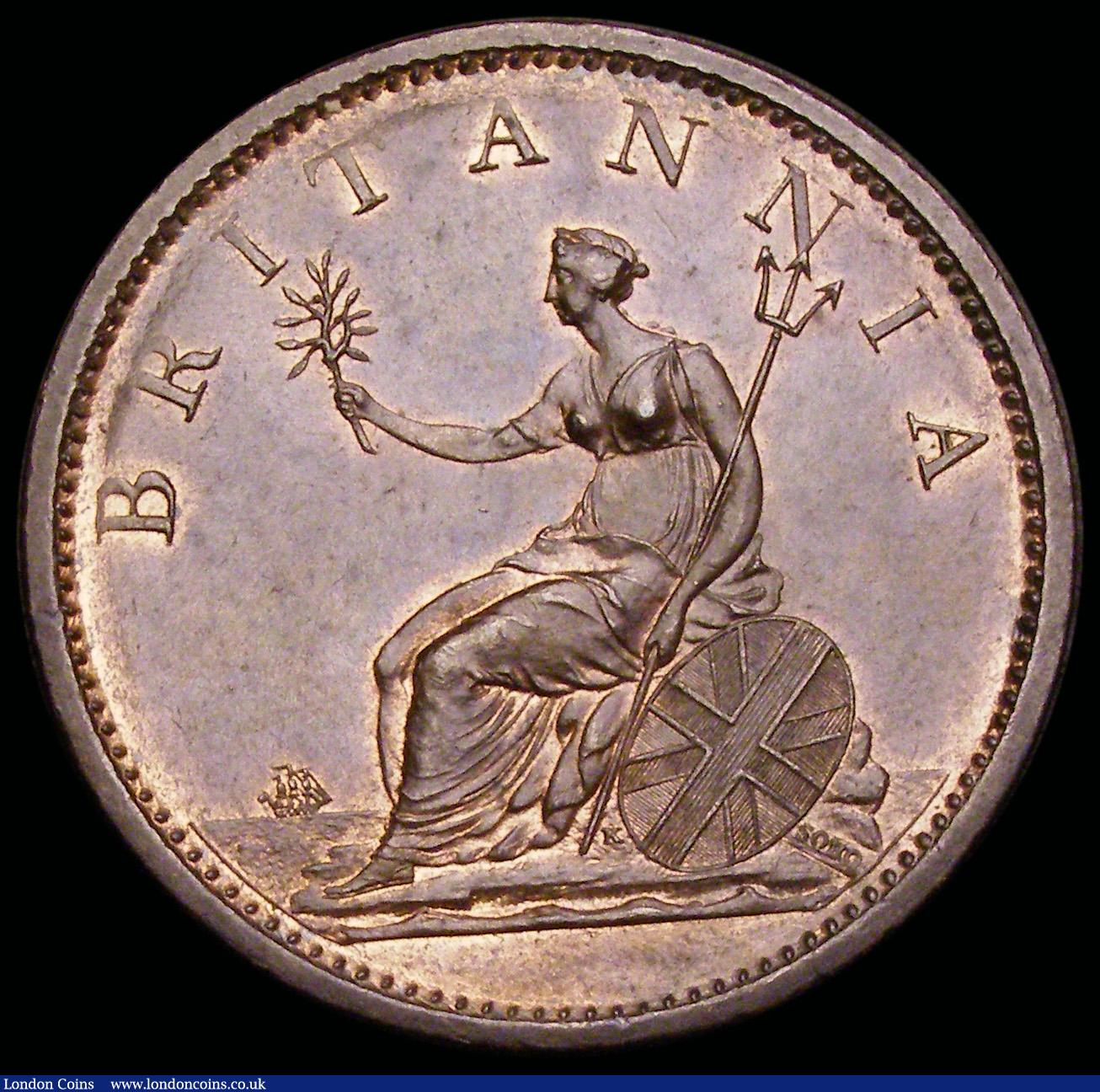 London Coins : A192 : Lot 1334 : Penny 1806 Incuse Curl, Peck 1342, KP37, sharp UNC with some subdued lustre, some uneven toning righ...