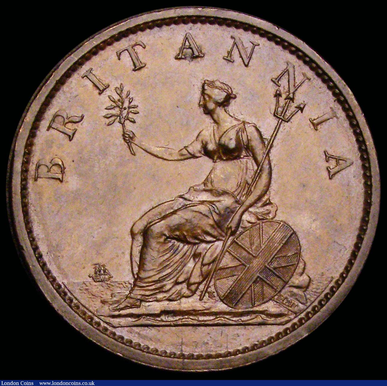 London Coins : A192 : Lot 1335 : Penny 1806 No Incuse Curl, Peck 1343 AU but once lightly cleaned or dipped in olive oil or something...