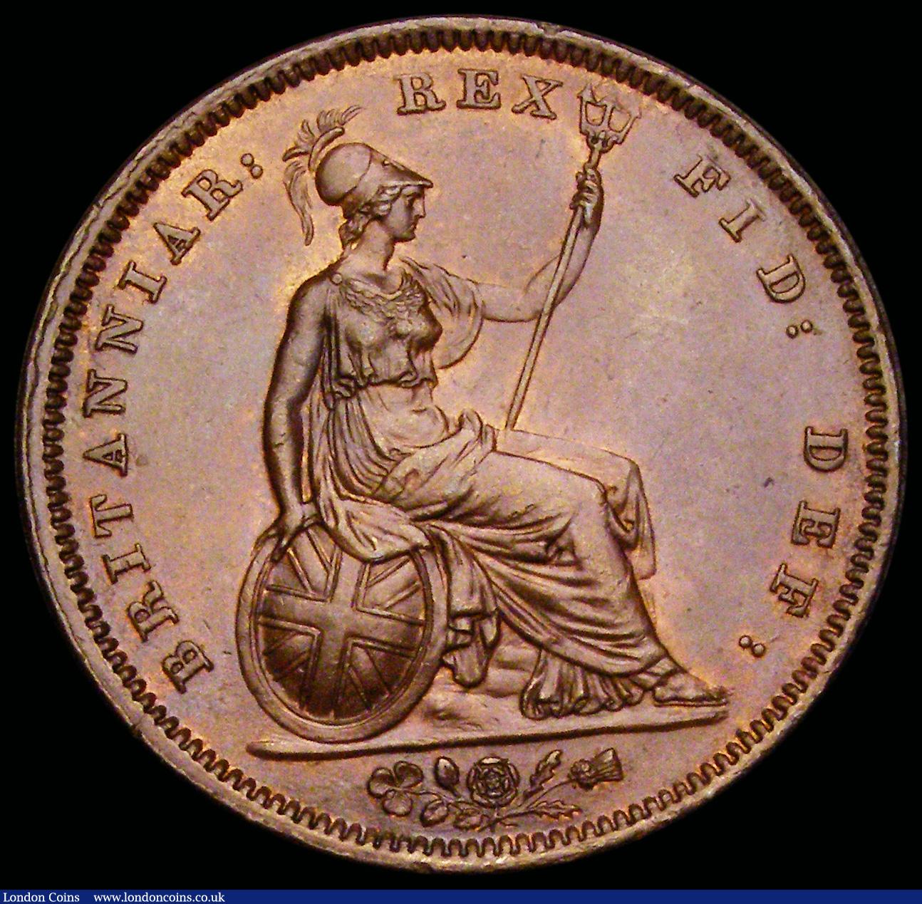 London Coins : A192 : Lot 1345 : Penny 1834 Peck 1459 AU/GEF perhaps once lightly cleaned rare in this high grade