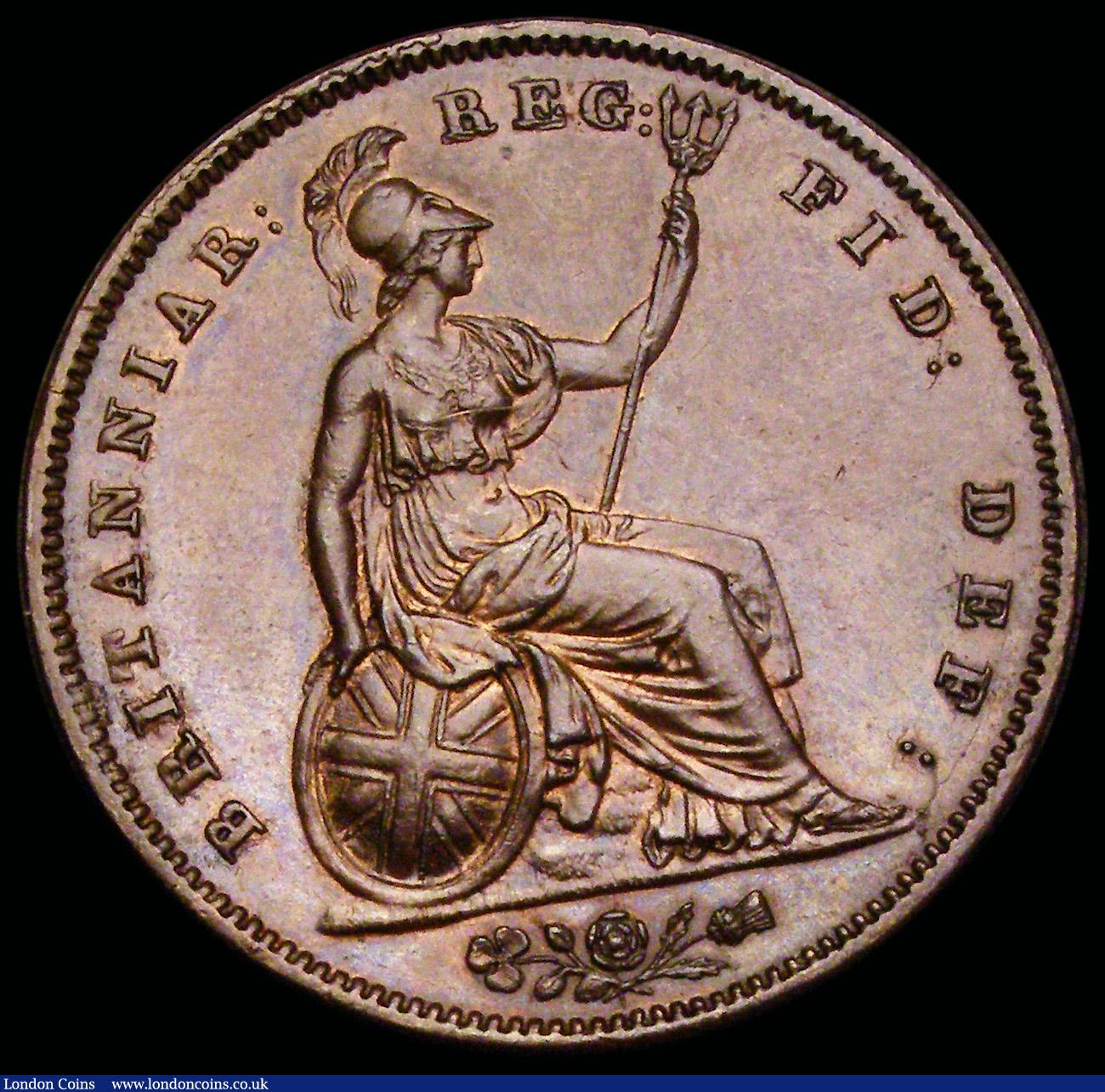 London Coins : A192 : Lot 1352 : Penny 1841 REG : Peck 1480 by far the rarer of the two currency types of this date AU-UNC but once l...