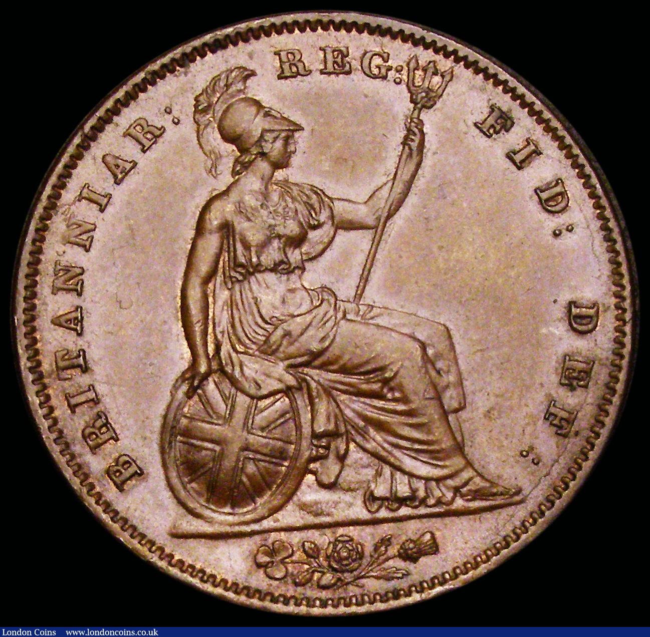 London Coins : A192 : Lot 1354 : Penny 1841 with Colon after REG Peck 1480 by far the rarer of the two currency types of this date AU...