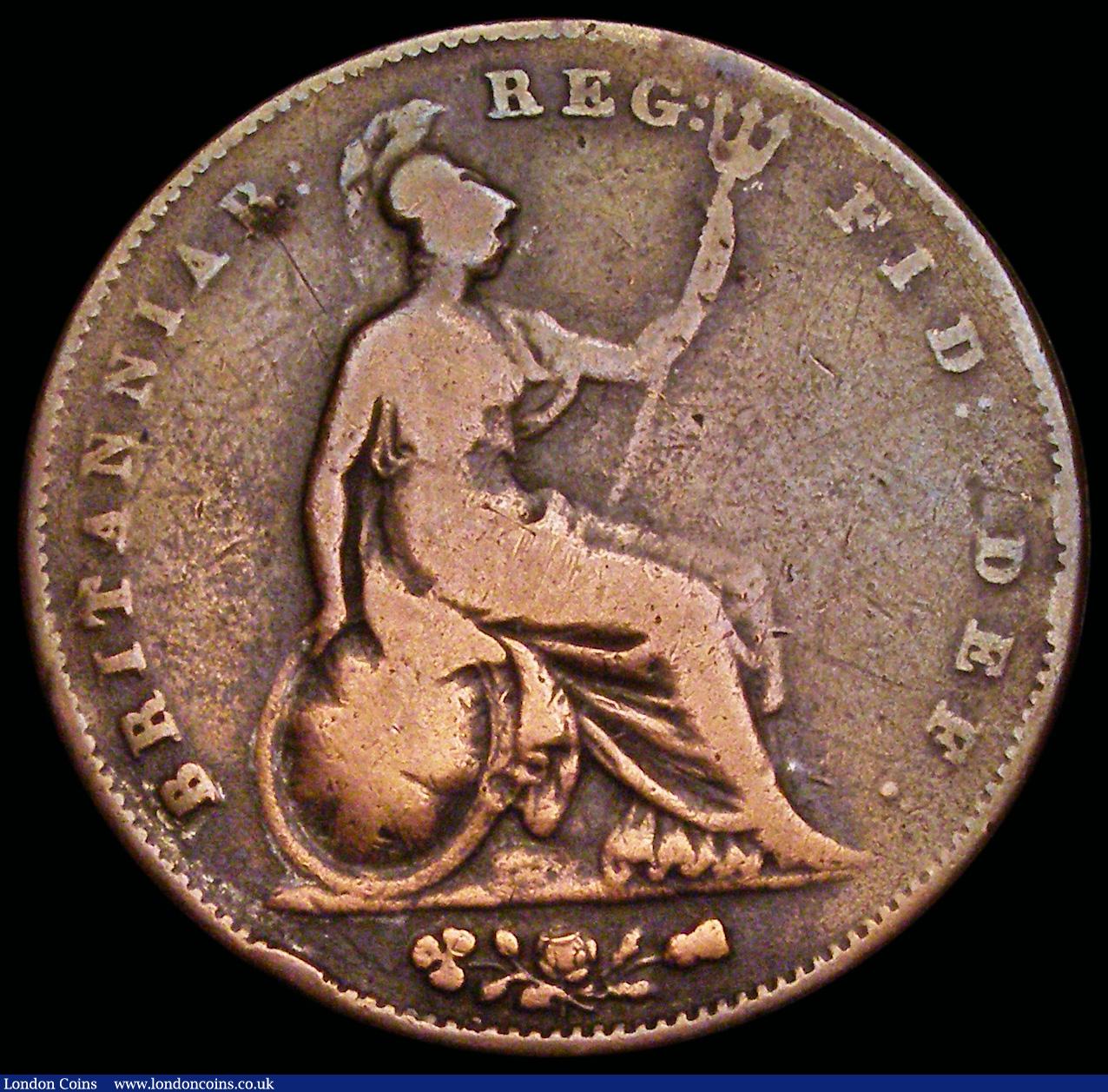 London Coins : A192 : Lot 1356 : Penny 1843 REG: Peck 1486 VG and a rare date