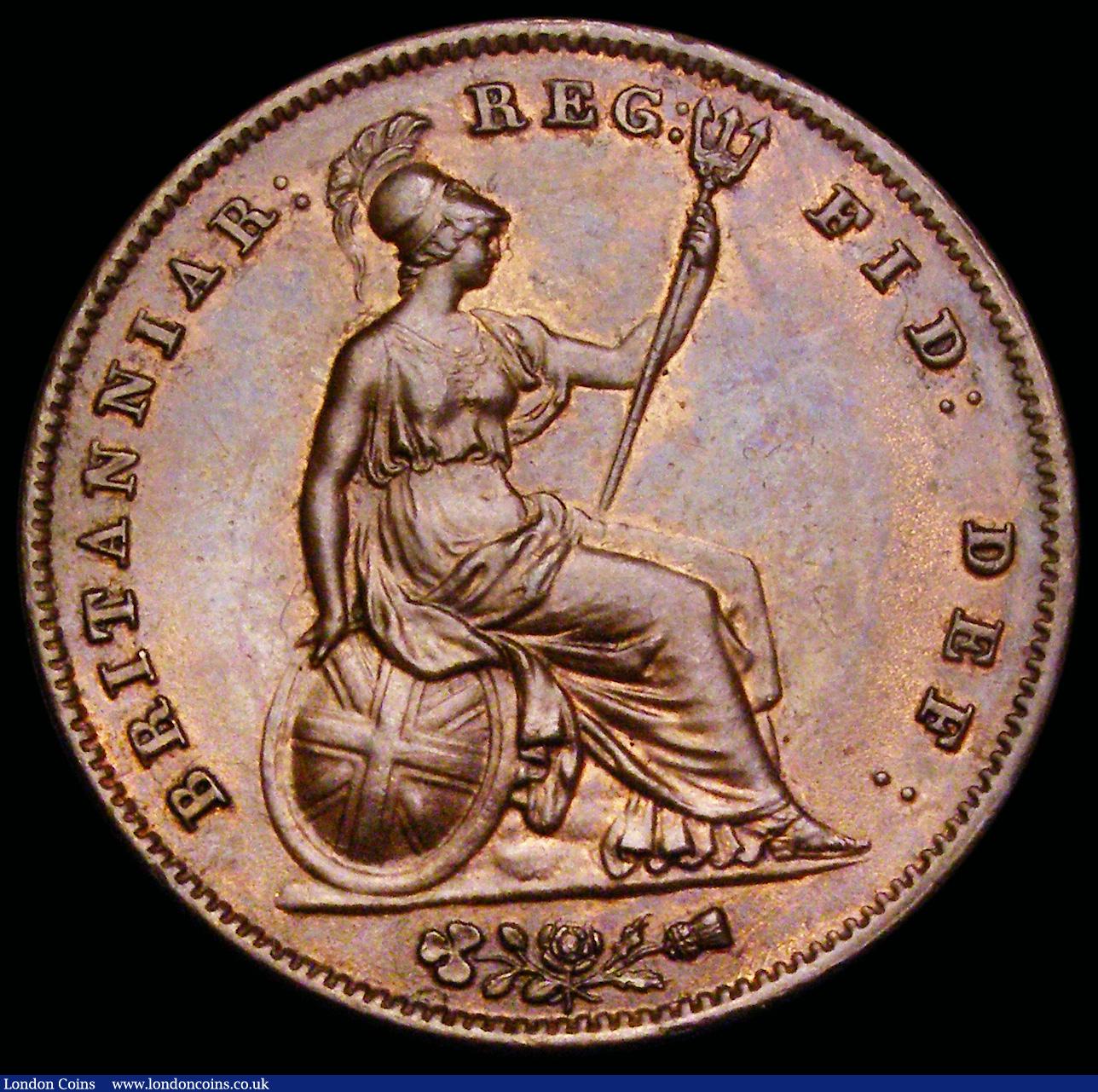 London Coins : A192 : Lot 1357 : Penny 1844 Peck 1487 a high grade example UNC DETAILS but once lightly cleaned or dipped in olive oi...