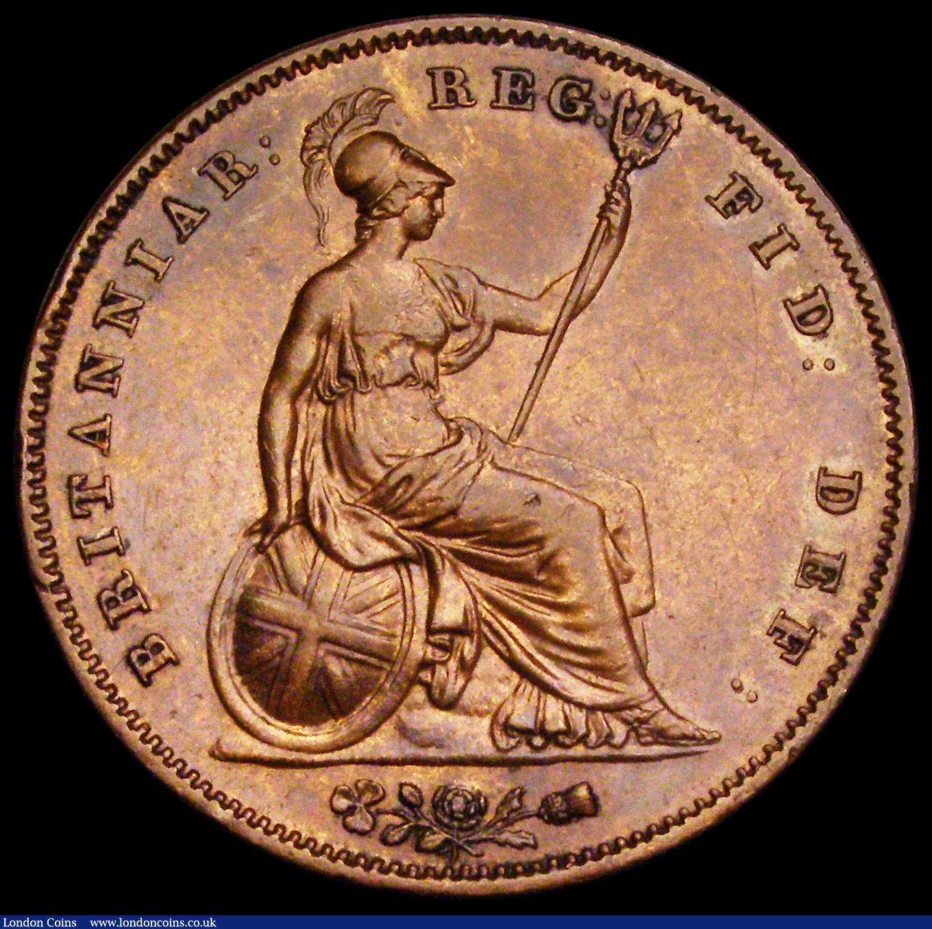 London Coins : A192 : Lot 1358 : Penny 1844 Peck 1487 EF