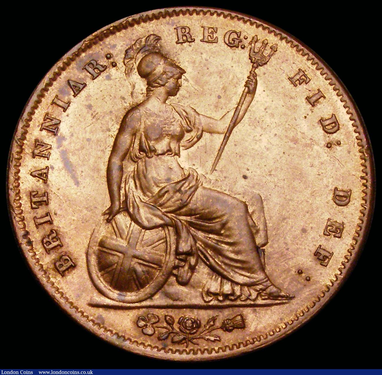 London Coins : A192 : Lot 1364 : Penny 1847 DEF Far Colon Peck 1493 UNC with lustre but once lightly cleaned or dipped in olive oil o...