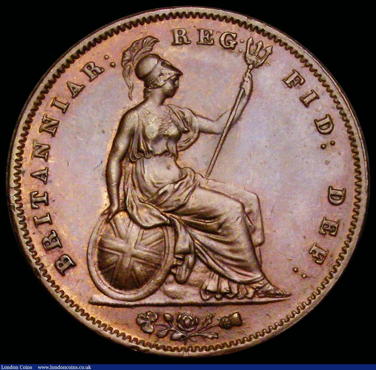 London Coins : A192 : Lot 1366 : Penny 1848 8 over 7 Peck 1495 Chocolate UNC/AU but once lightly cleaned or dipped in olive oil or so...