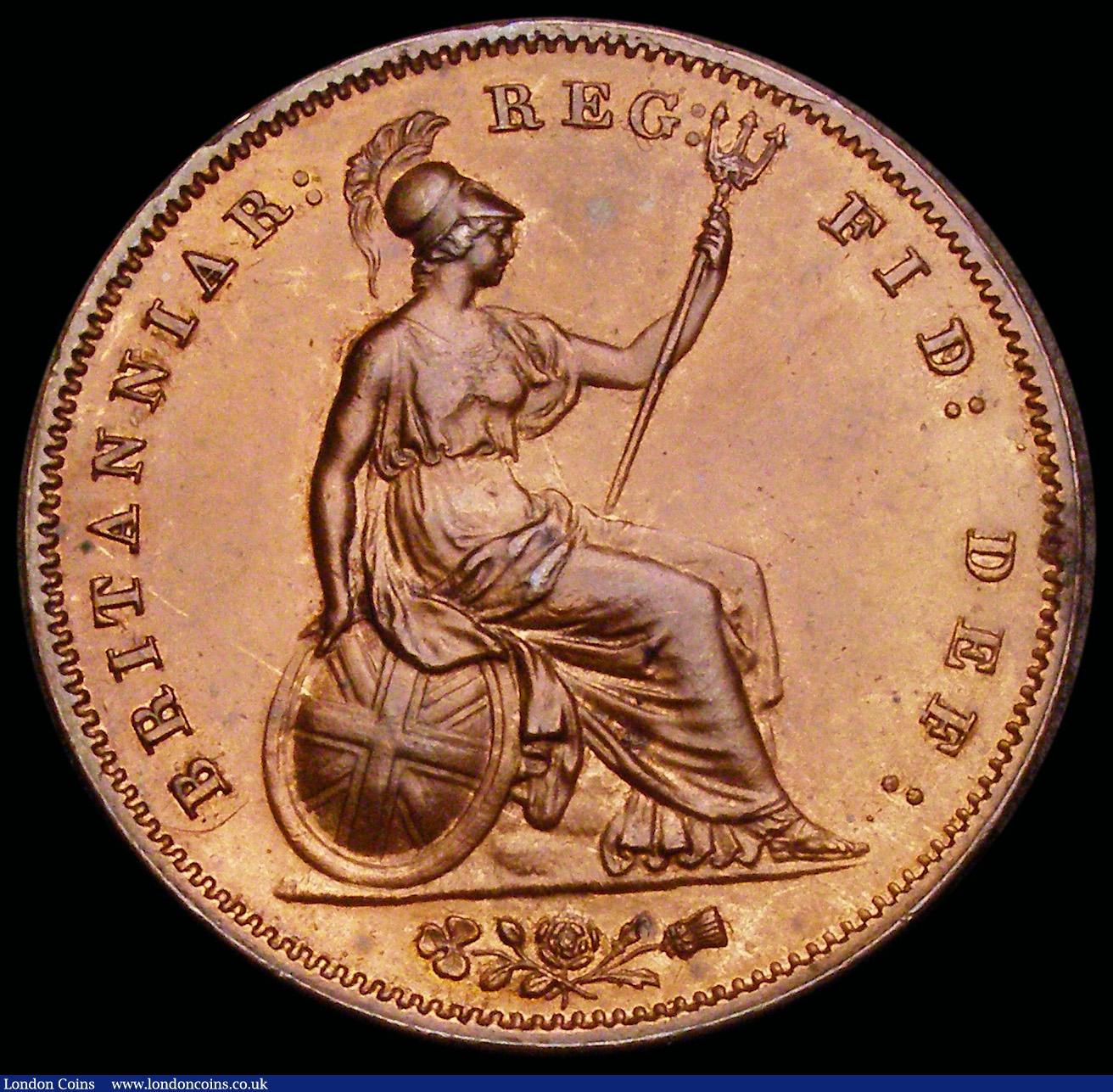 London Coins : A192 : Lot 1393 : Penny 1858 8 over 7 Peck 1516 AU but once lightly cleaned or dipped in olive oil or something simila...