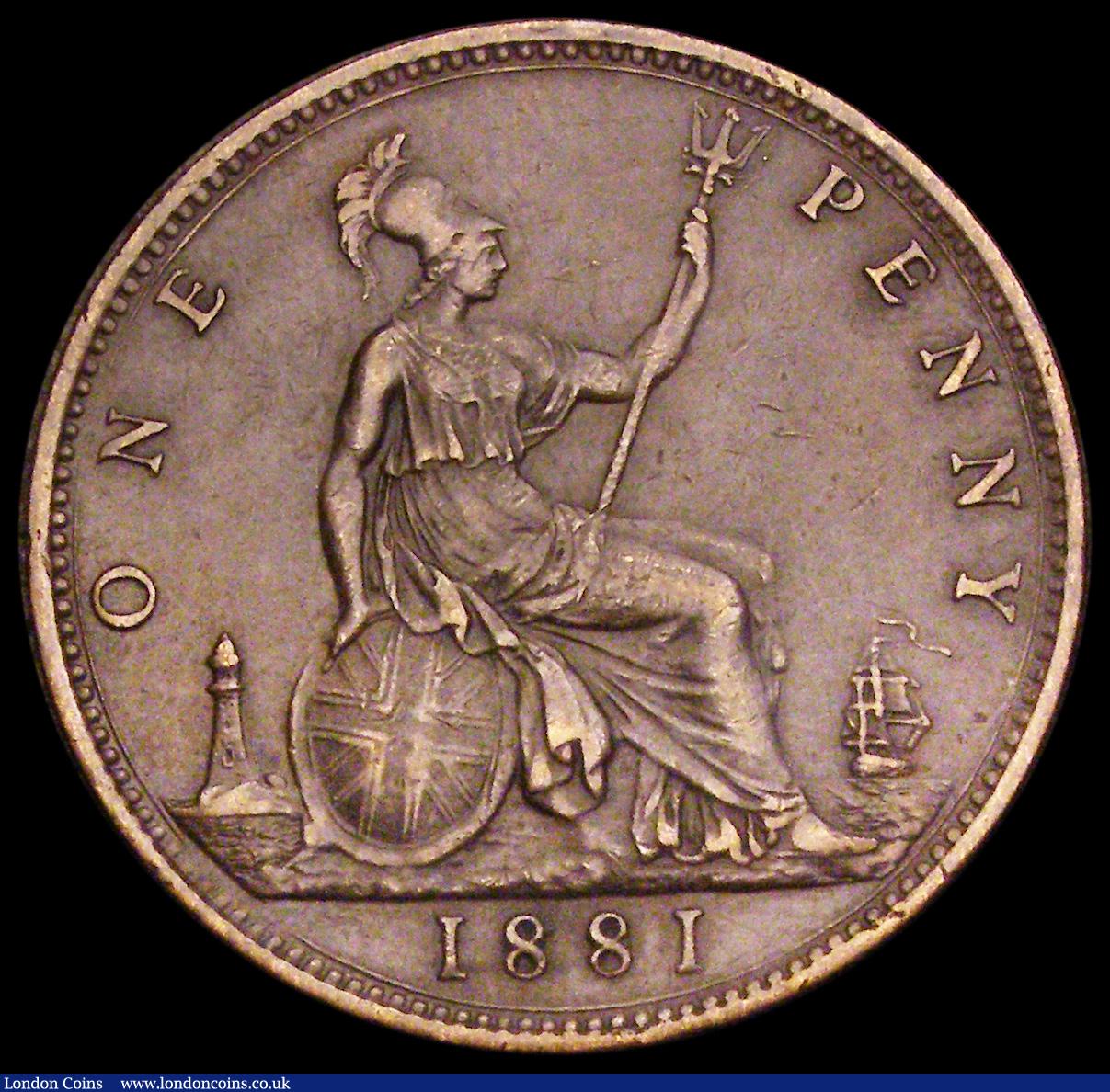 London Coins : A192 : Lot 1428 : Penny 1881 Freeman 105 dies 10+J VF and rated R11 by Michael Freeman