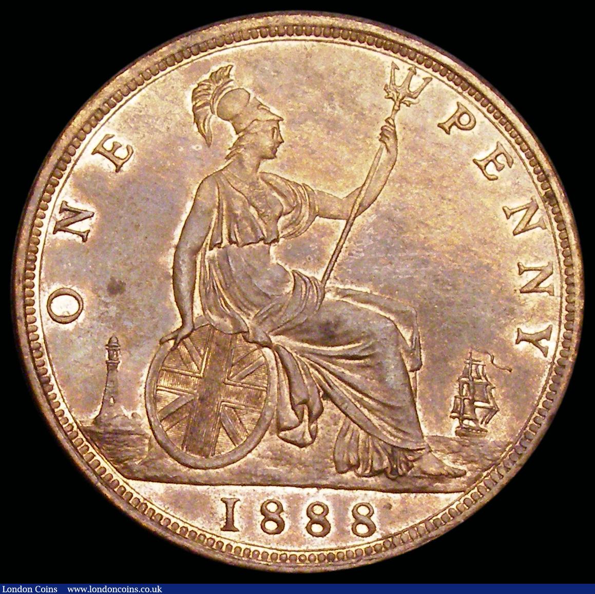 London Coins : A192 : Lot 1438 : Penny 1888 Freeman 126 dies 12+N UNC or near with lustre