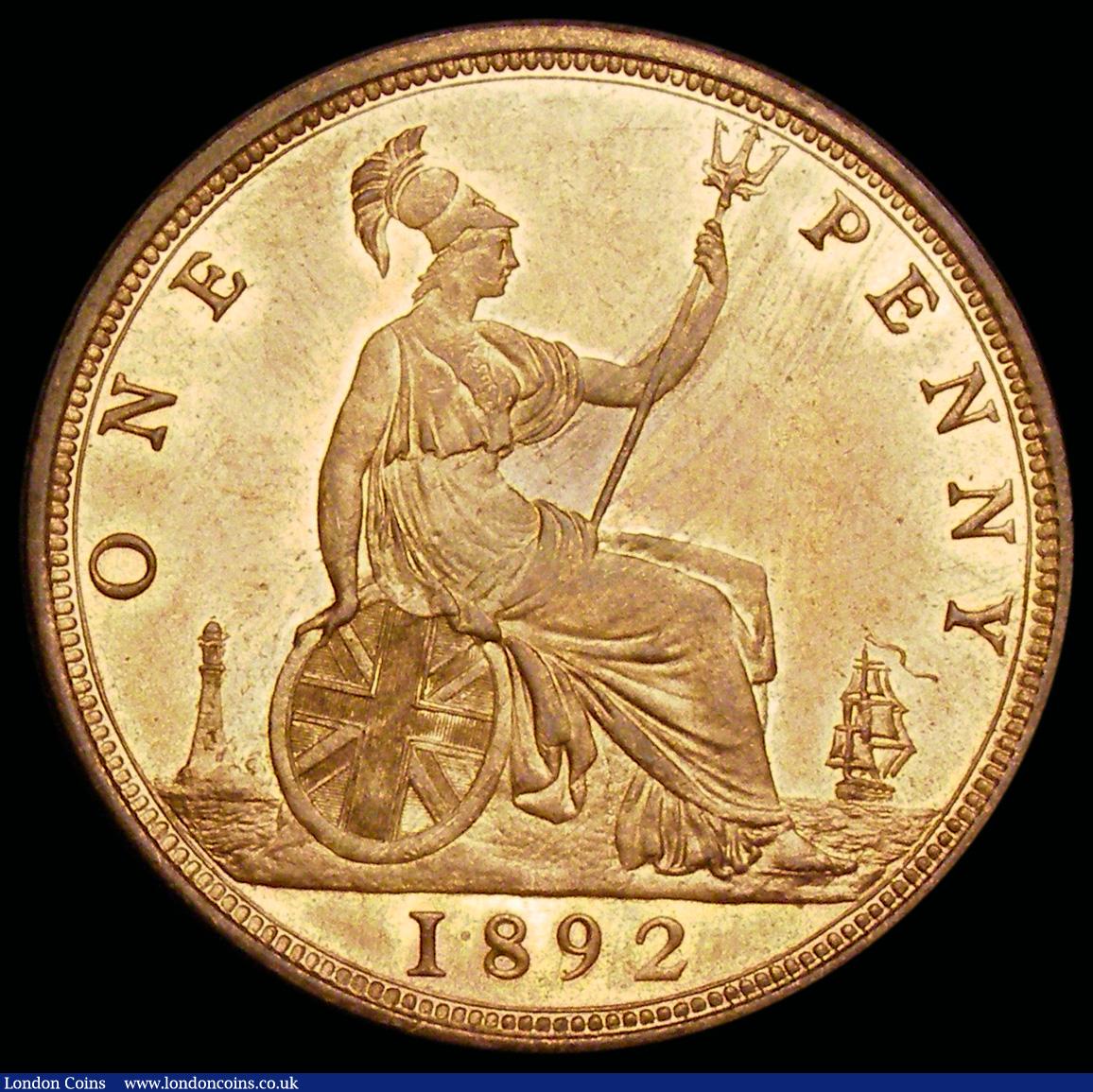 London Coins : A192 : Lot 1442 : Penny 1892 Freeman 134 dies 12+N UNC and almost fully lustrous desirable thus