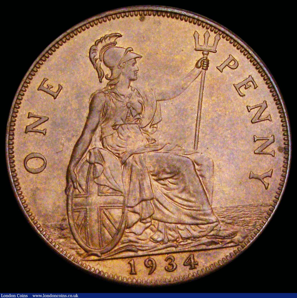 London Coins : A192 : Lot 1491 : Penny 1934 Freeman 210 dies 5+C Brown Unc and hard to find in choice grades