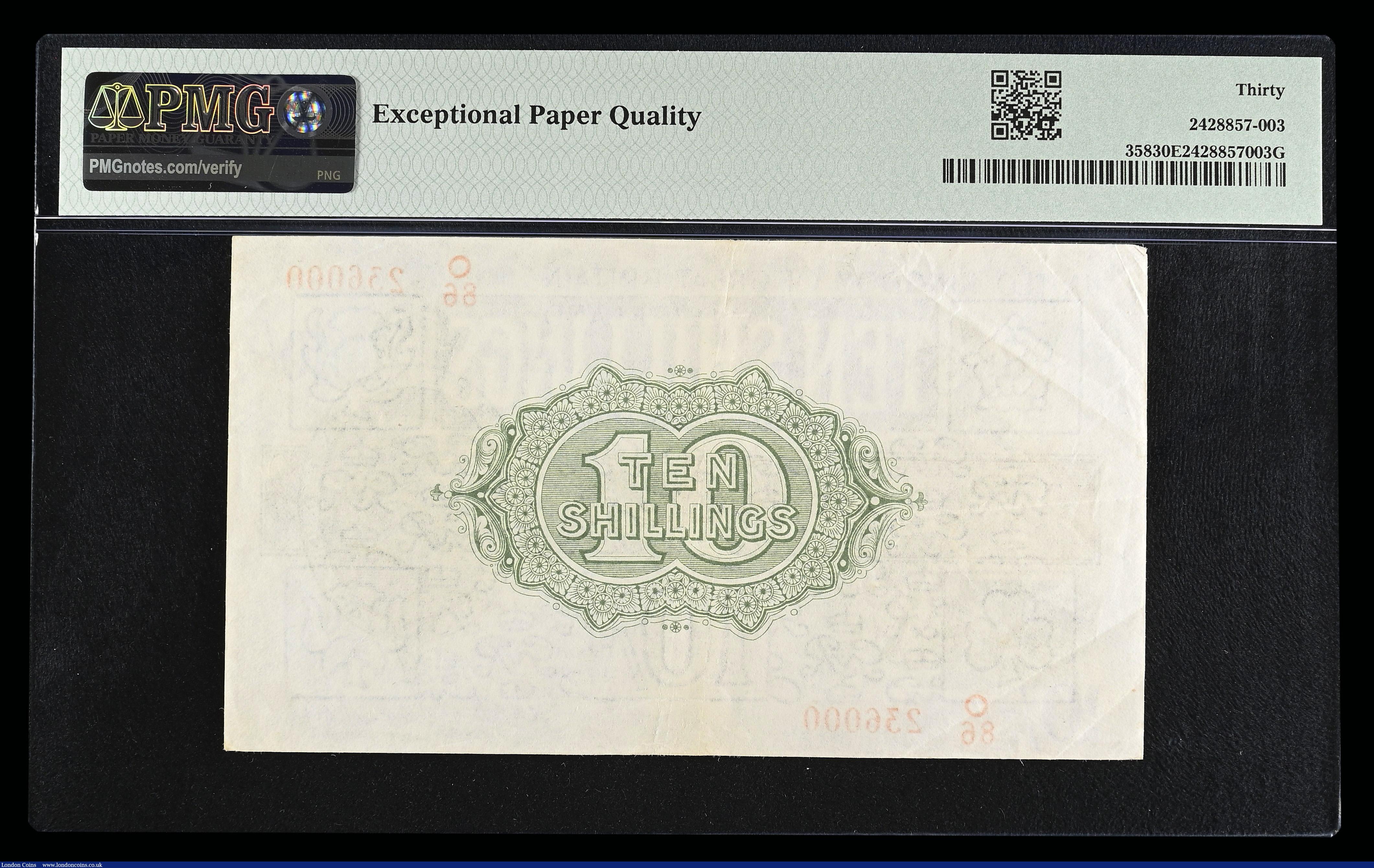 London Coins : A192 : Lot 15 : Ten Shillings Warren Fisher T30 issued 1922 O/86 236000, Very Fine PMG 30 EPQ
