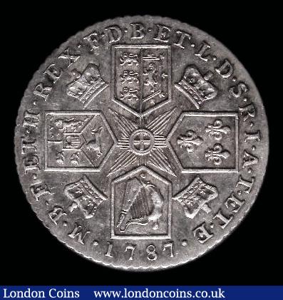 London Coins : A192 : Lot 1522 : Shilling 1787 With Hearts ESC 1225 AU and graded 75 by CGS