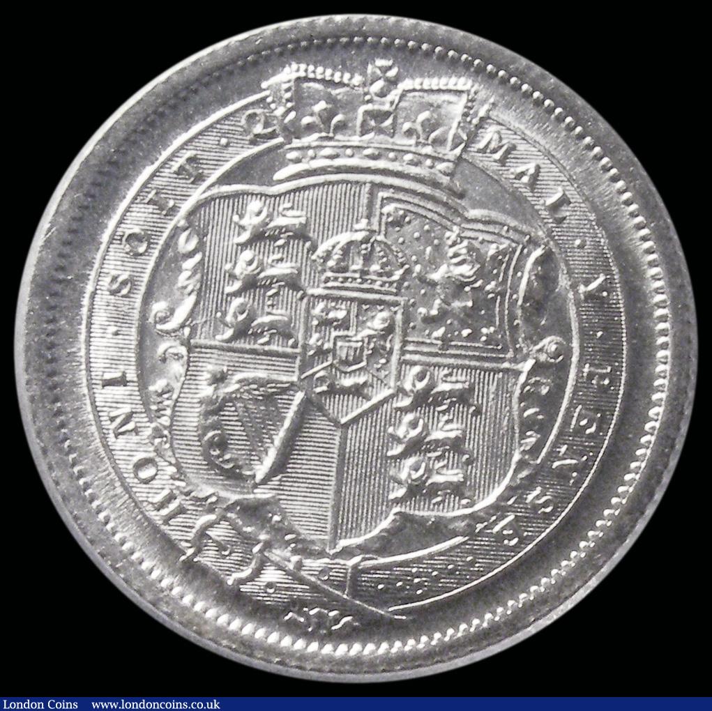 London Coins : A192 : Lot 1523 : Shilling 1817 ESC 1232, Bull 2144 UNC in an CGS holder and graded 82