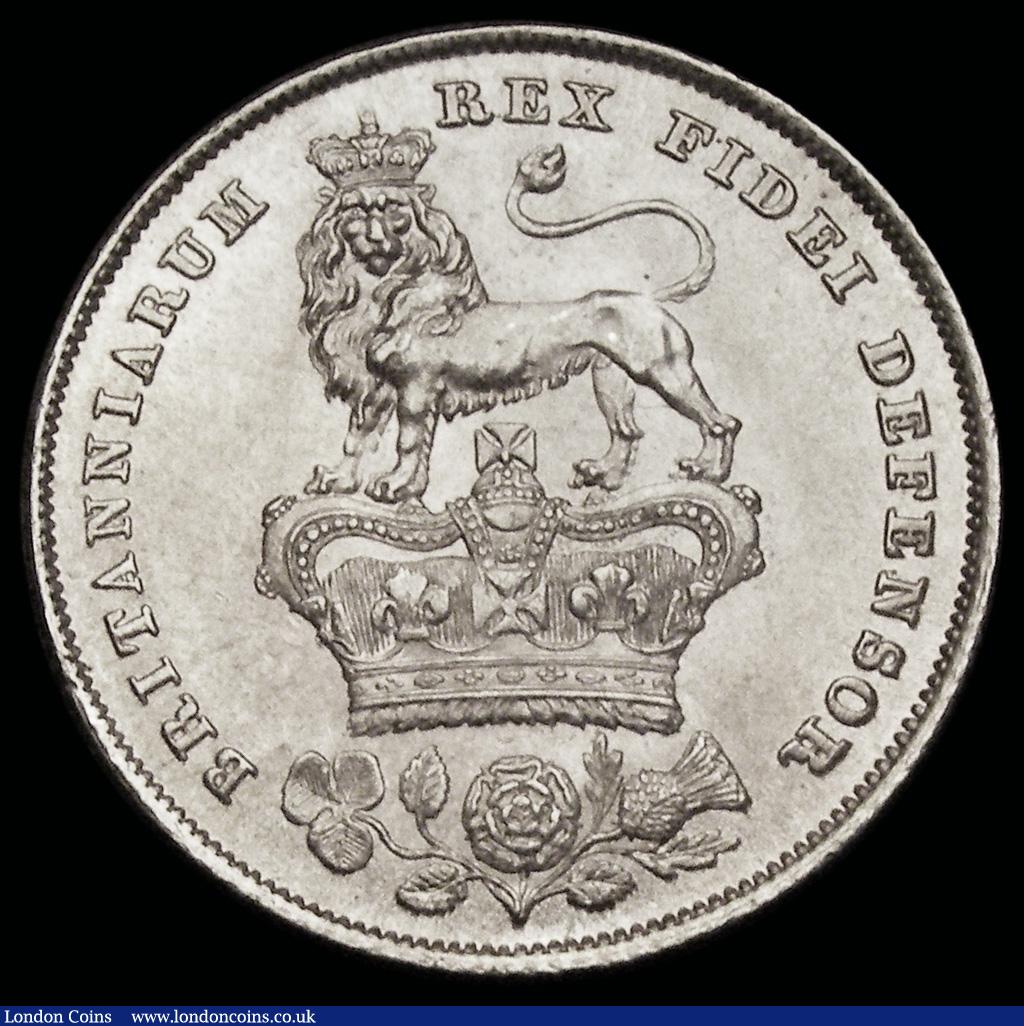 London Coins : A192 : Lot 1529 : Shilling 1826 ESC 1257, Bull 2409 UNC