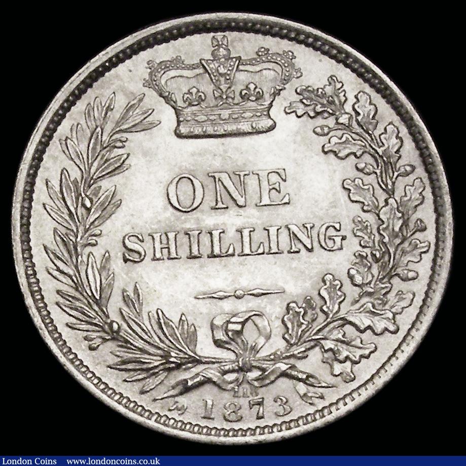 London Coins : A192 : Lot 1538 : Shilling 1873 ESC 1325 Die Number 118 Unc or near so