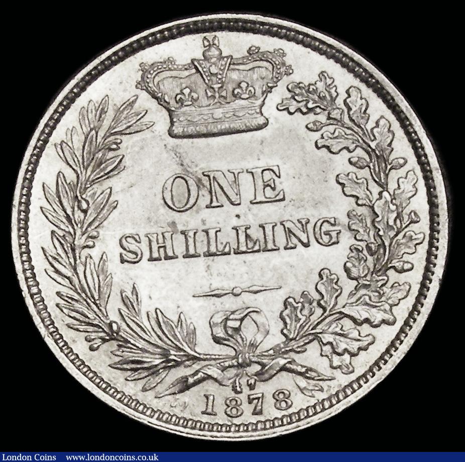London Coins : A192 : Lot 1541 : Shilling 1878 ESC 1330, Bull 3049, Die Number 47, EF
