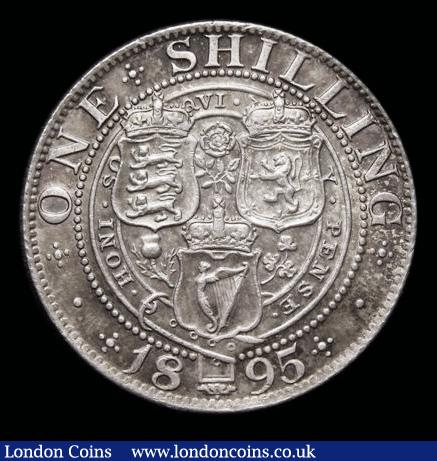 London Coins : A192 : Lot 1553 : Shilling 1895 Large Rose ESC 1364A choice Unc and graded 82 by CGS and scarce in this choice grade