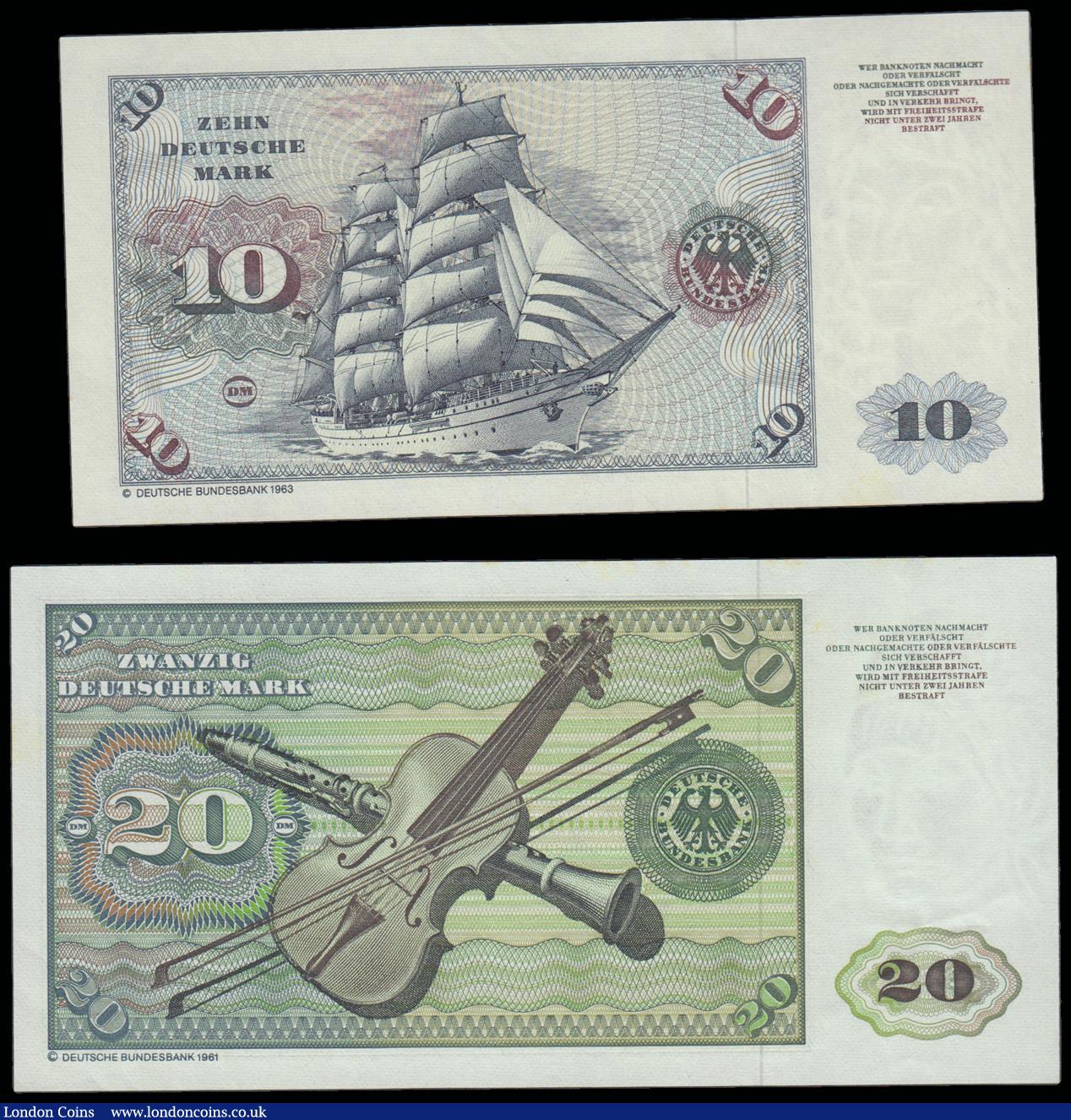 London Coins : A192 : Lot 159 : Germany Federal Republic 2.1.1980 (2) 10 and 20 Deutsch Marks Pick 30 and 31 AU-Unc