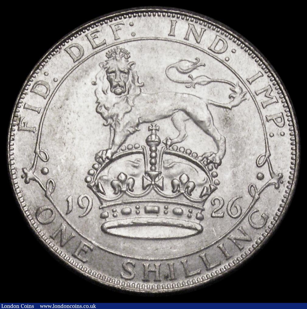 London Coins : A192 : Lot 1598 : Shilling 1926 Modified Effigy ESC 1437, Bull 3827, UNC