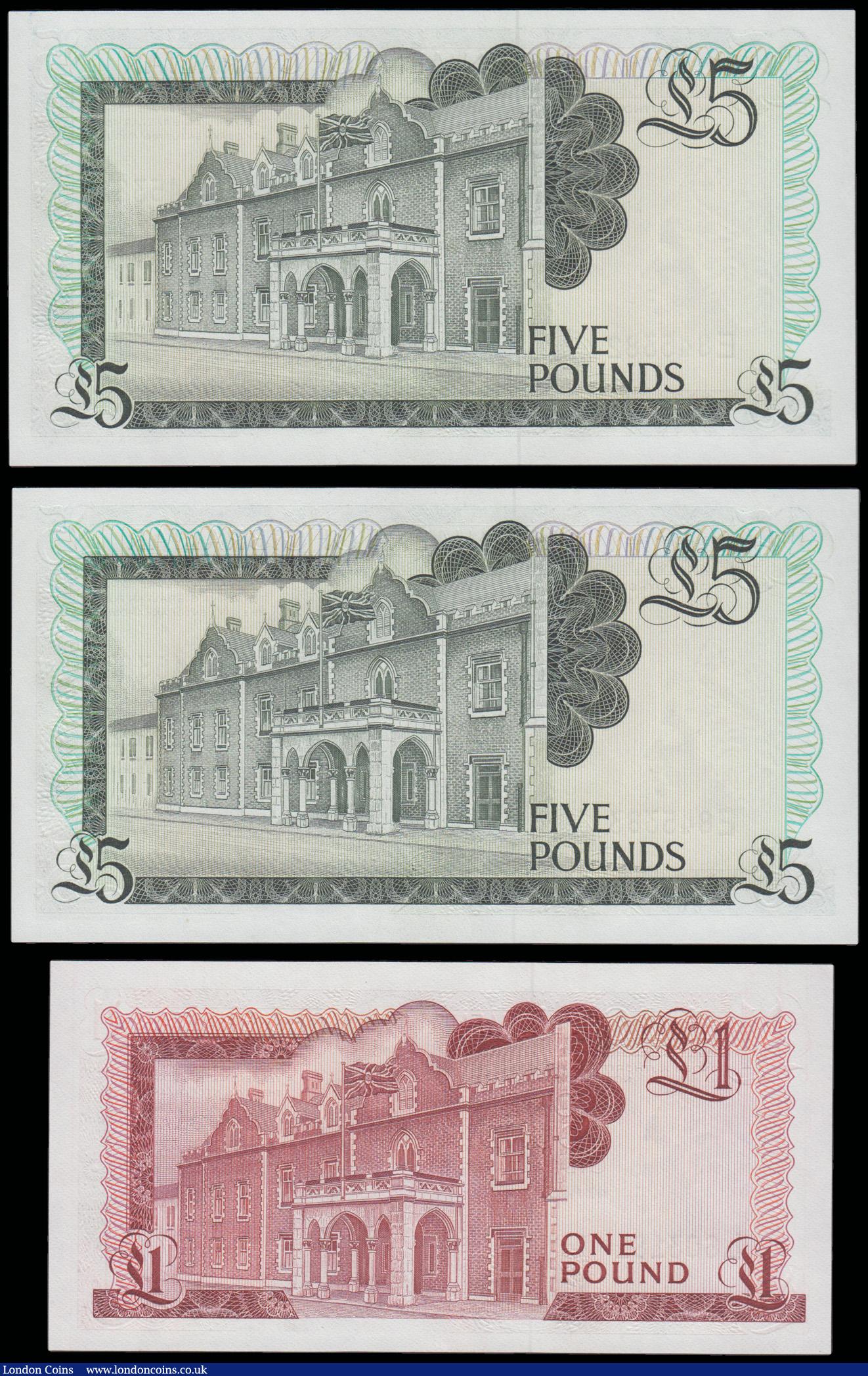 London Coins : A192 : Lot 161 : Gibraltar (3) a high grade group about UNC - UNC comprising 1 Pound Pick 20e dated 4th August 1988 s...