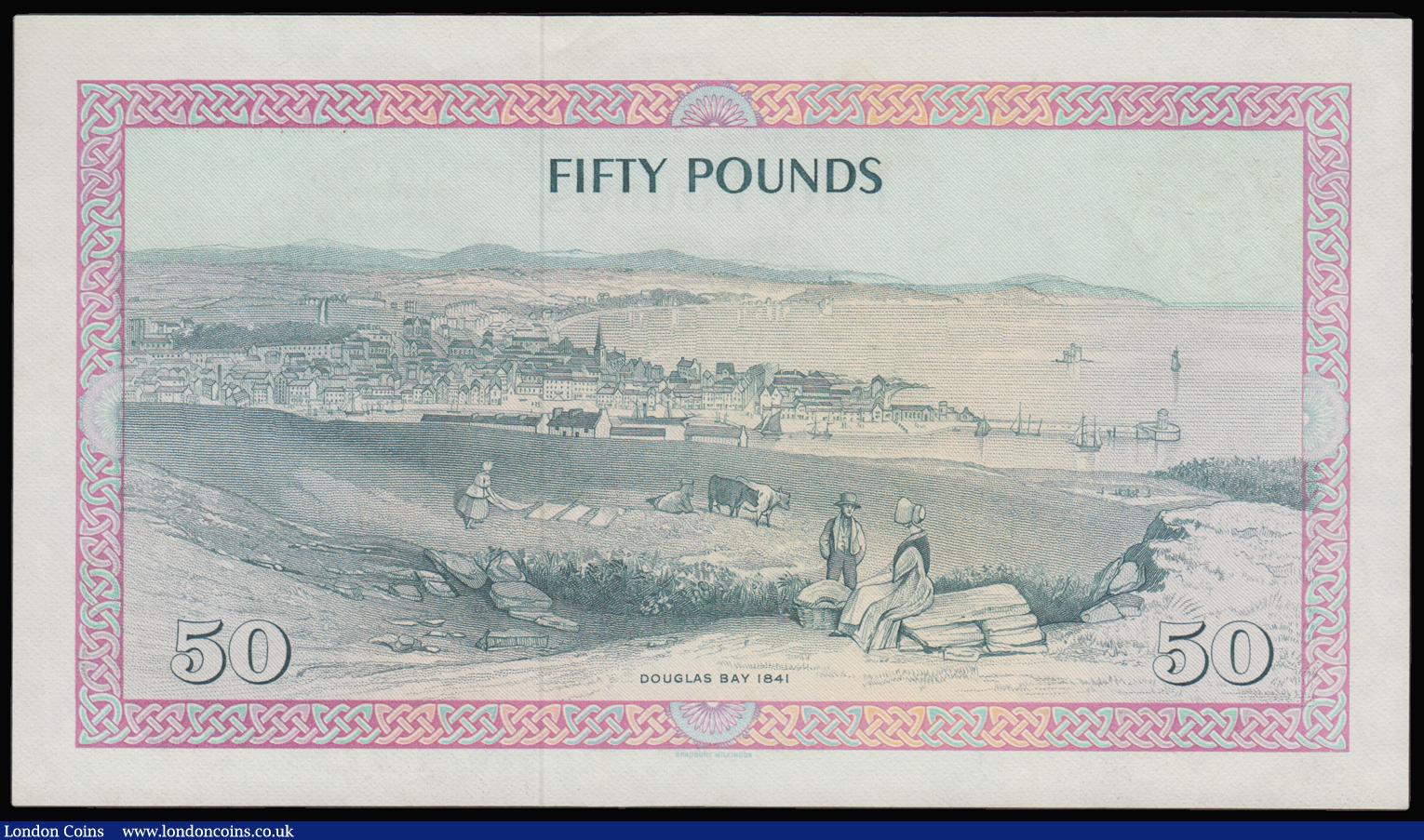 London Coins : A192 : Lot 178 : Isle of Man 50 Pounds ND (1983) Pick 39 (IOMPM M528, BY IM71) Dawson signature titled Treasurer of t...