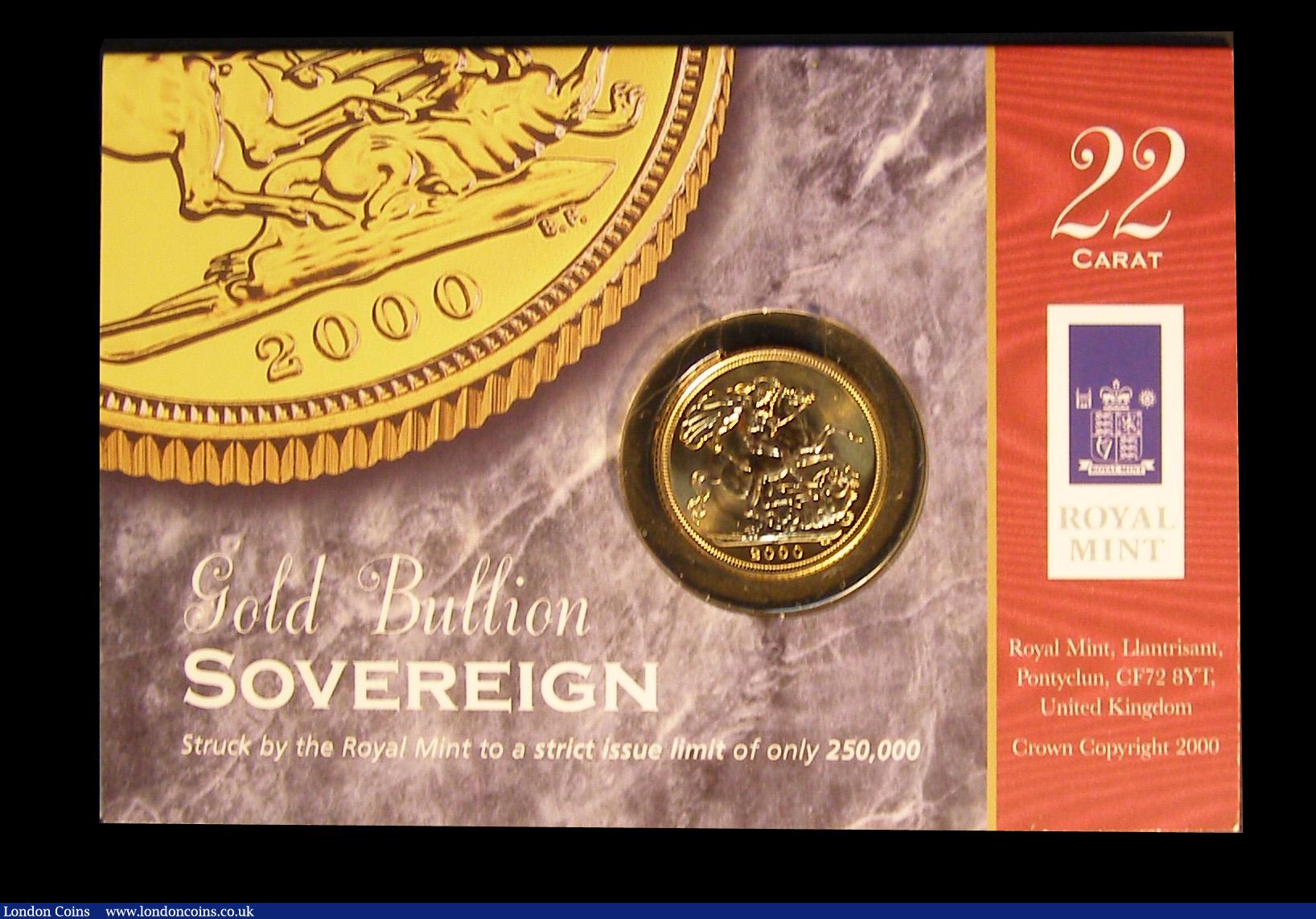 London Coins : A192 : Lot 307 : Sovereign 2000 BU in the Royal Mint's presentation card as issued